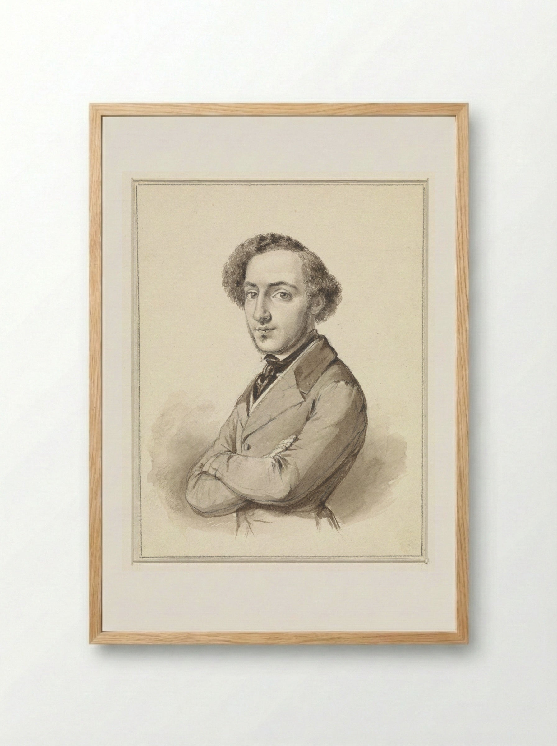 Portret van Johannes Hilverdink - Moritz Calisch - Framed Print Wood