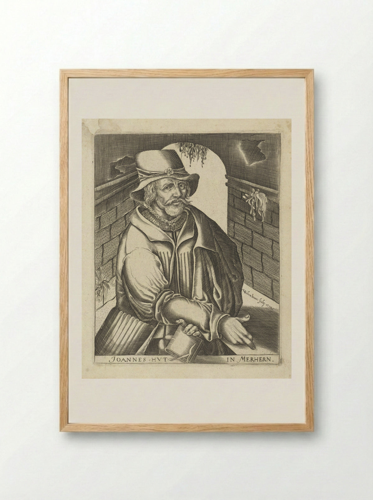 Portret van Johannes Hus - Wilhelmus Goeree - Framed Print Wood