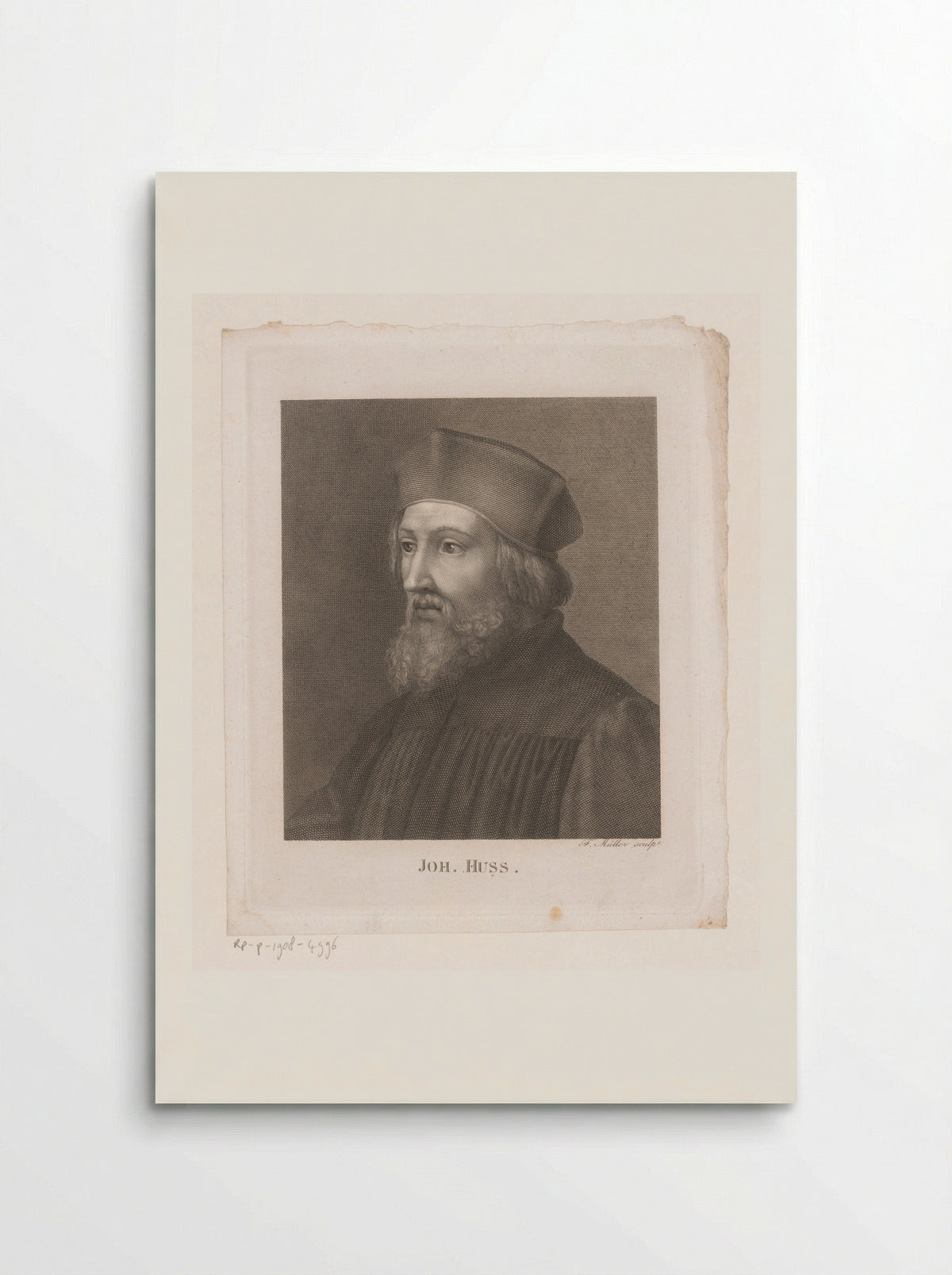 Portret van Johannes Hus - Johann Friedrich Wilhelm Müller - Poster