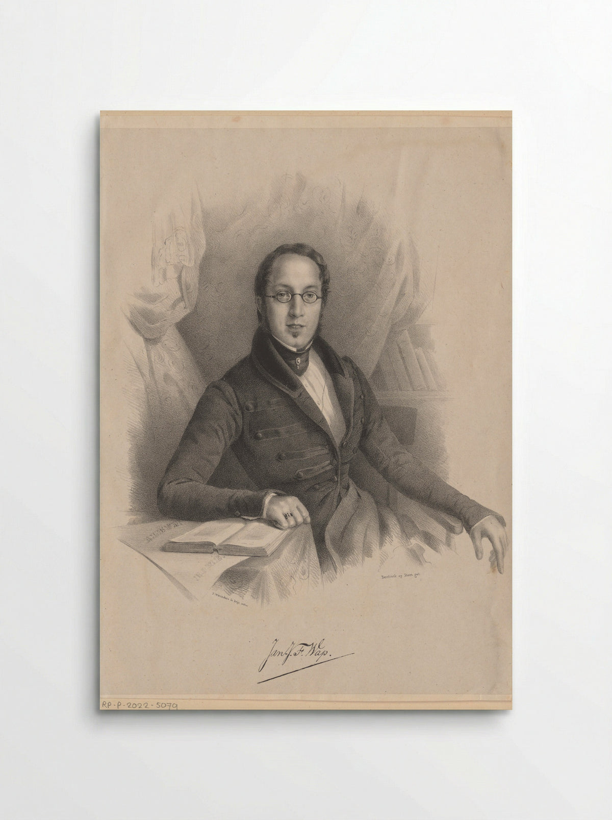 Portret van Johannes Jacobus Franciscus Wap - Hilmar Johannes Backer - Poster