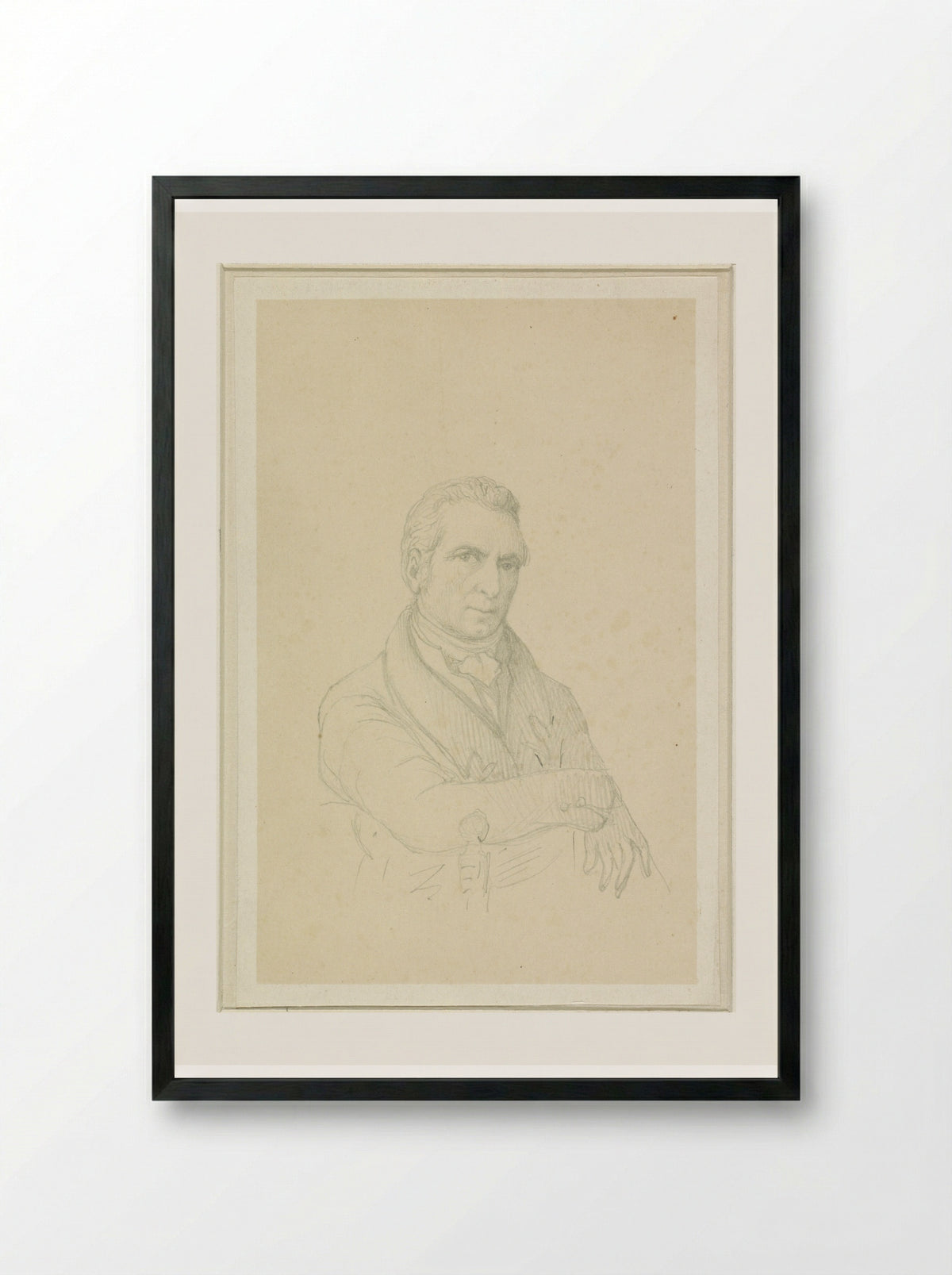 Portret van Johannes Jelgerhuis Rienksz. - Johannes Jelgerhuis - Framed Print Black