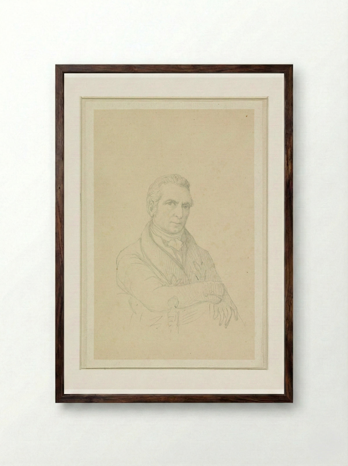 Portret van Johannes Jelgerhuis Rienksz. - Johannes Jelgerhuis - Framed Print Dark Wood