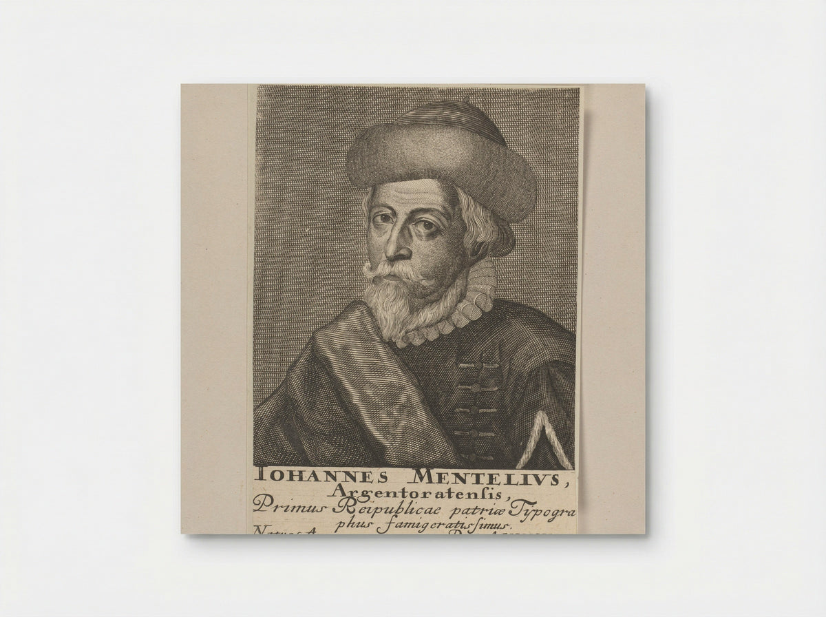 Portret van Johannes Mentelin - Michael Rössler - Poster