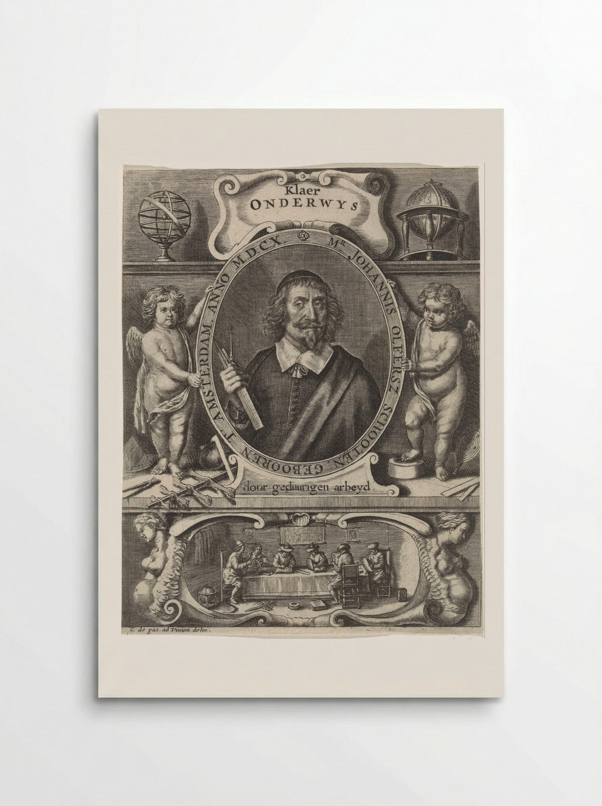 Portret van Johannes Olfersz. Schooten - Crispijn van de Passe (II) - Poster