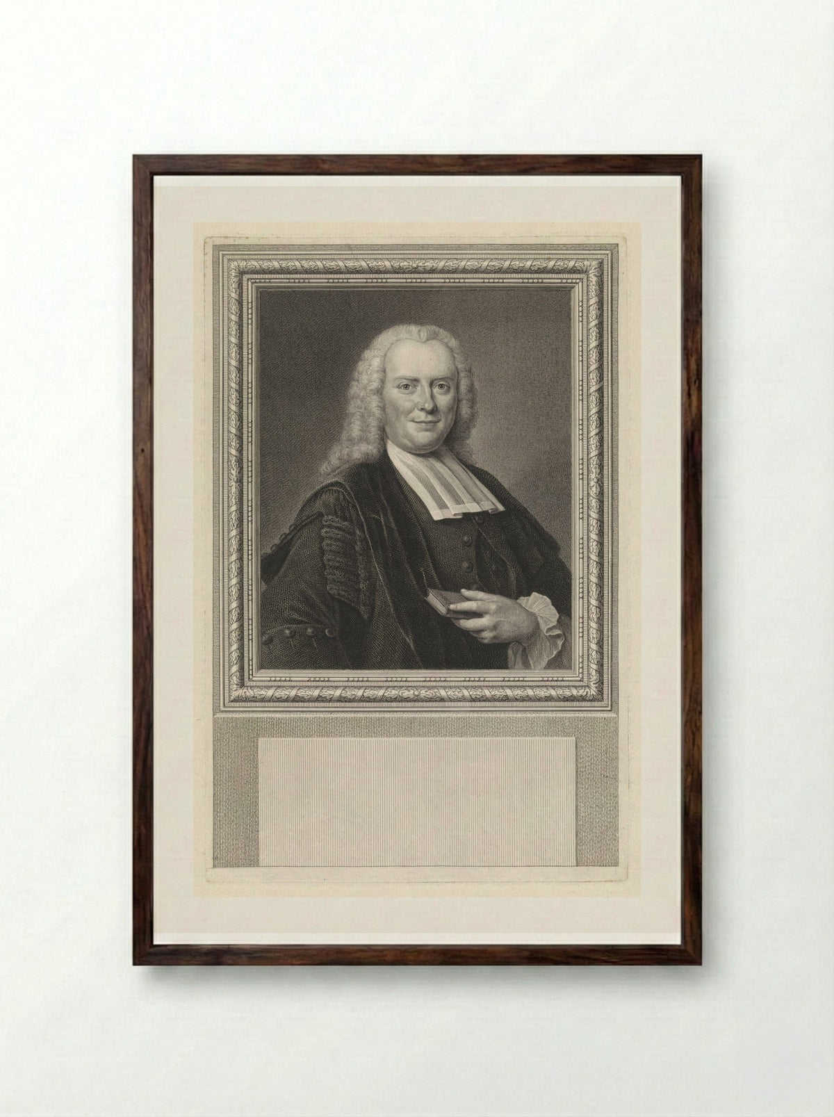 Portret van Johannes Oosterdijk Schacht - Pieter Tanjé - Framed Print Dark Wood
