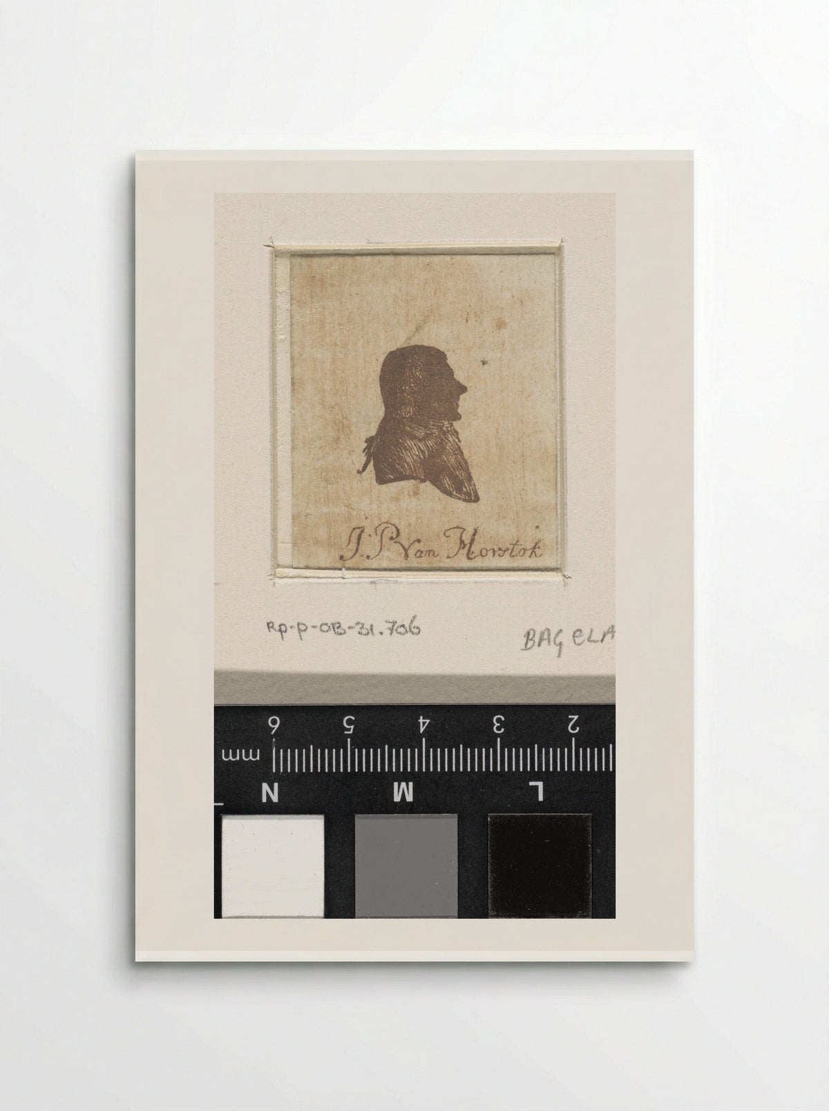 Portret van Johannes Petrus van Horstok in silhouet - Ernst Willem Jan Bagelaar - Poster