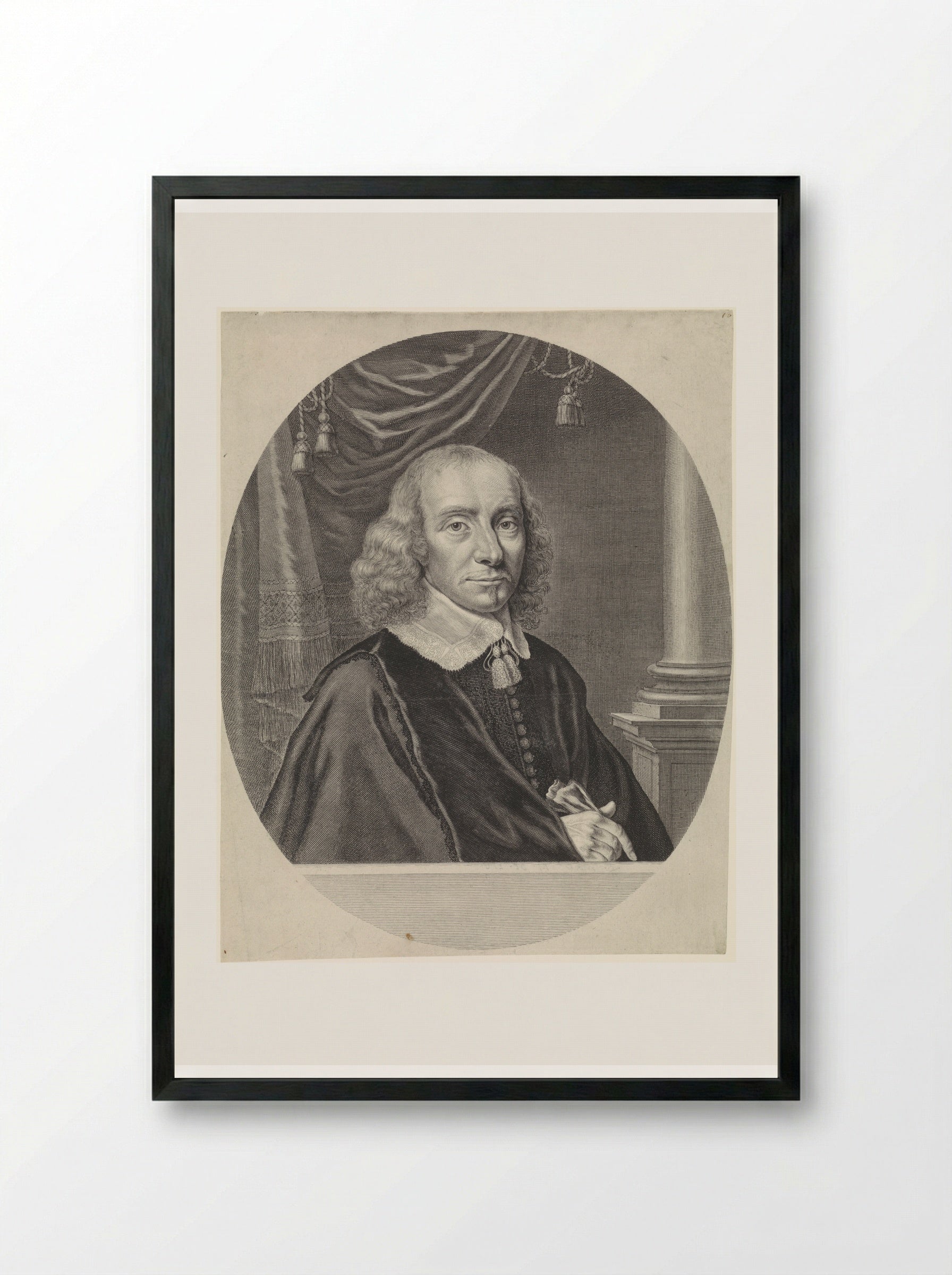 Portret van Johannes de Jonghe - Theodor Matham - Framed Print Black