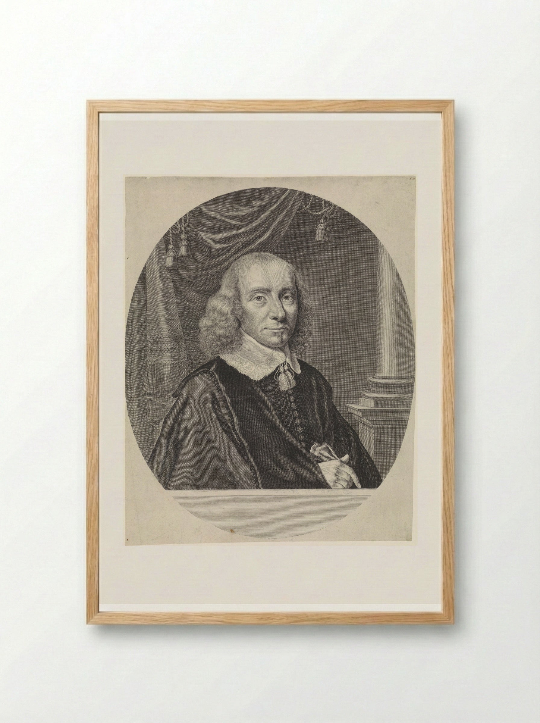 Portret van Johannes de Jonghe - Theodor Matham - Framed Print Wood