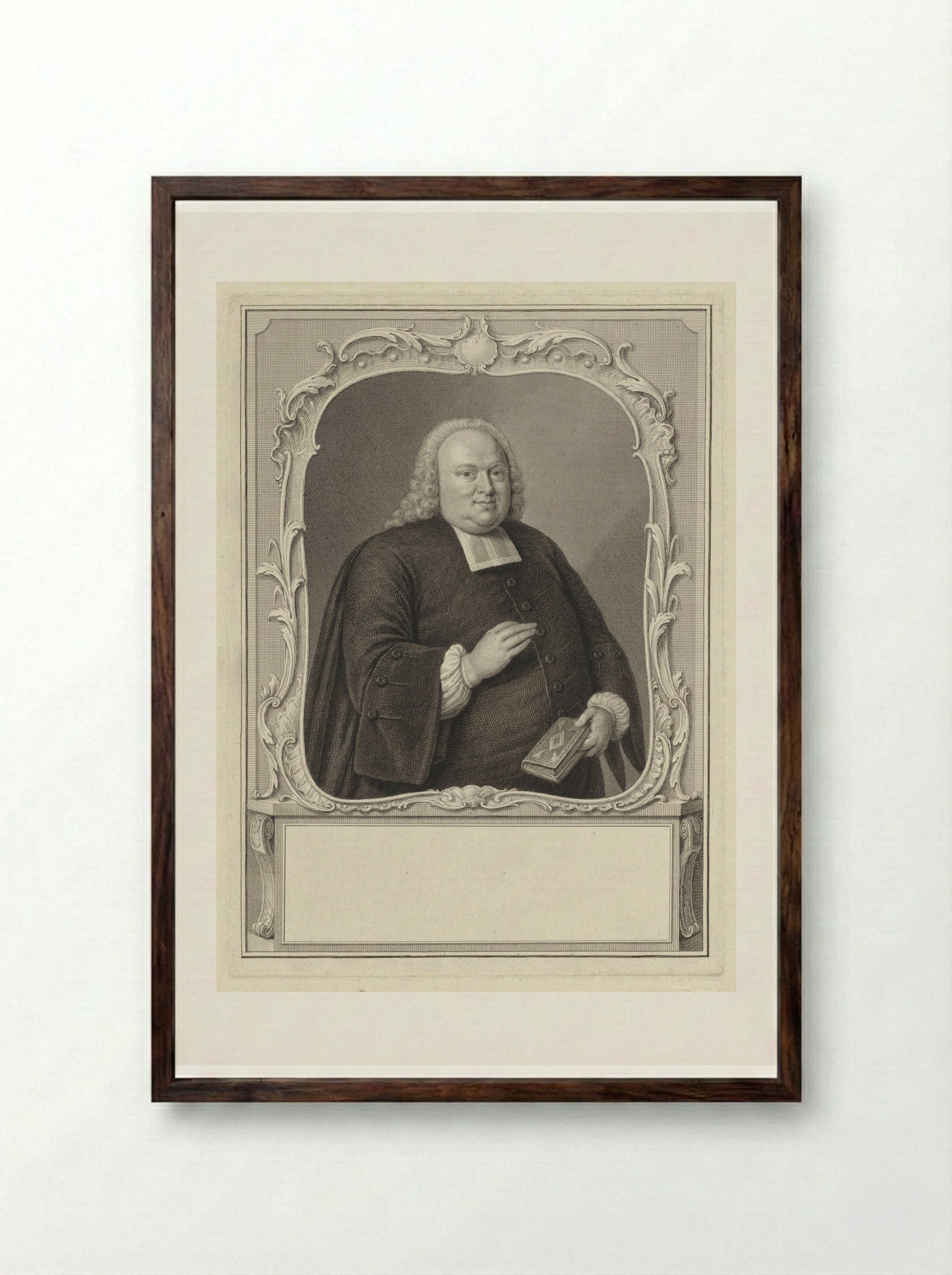 Portret van Johannes van Marle - Pieter Tanjé - Framed Print Dark Wood