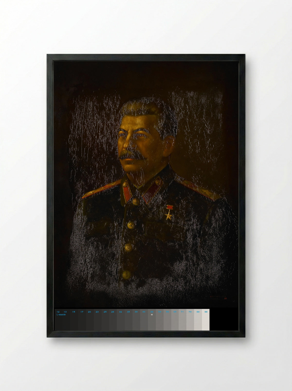 Portret van Joseph Stalin - Mikhail Grigoriyevich Pashinin - Framed Print Black