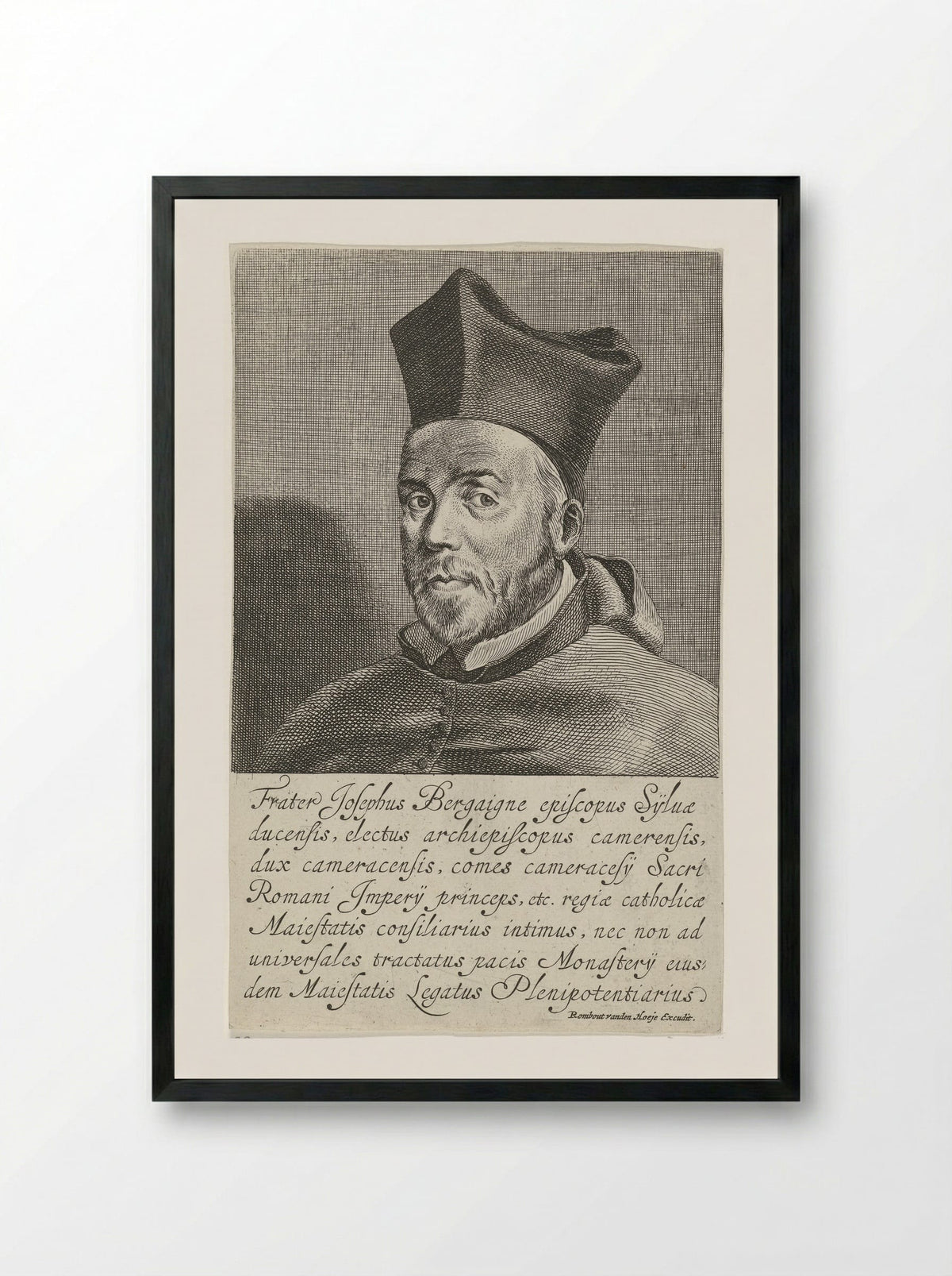 Portret van Joseph de Bergaigne - Pieter Nolpe - Framed Print Black