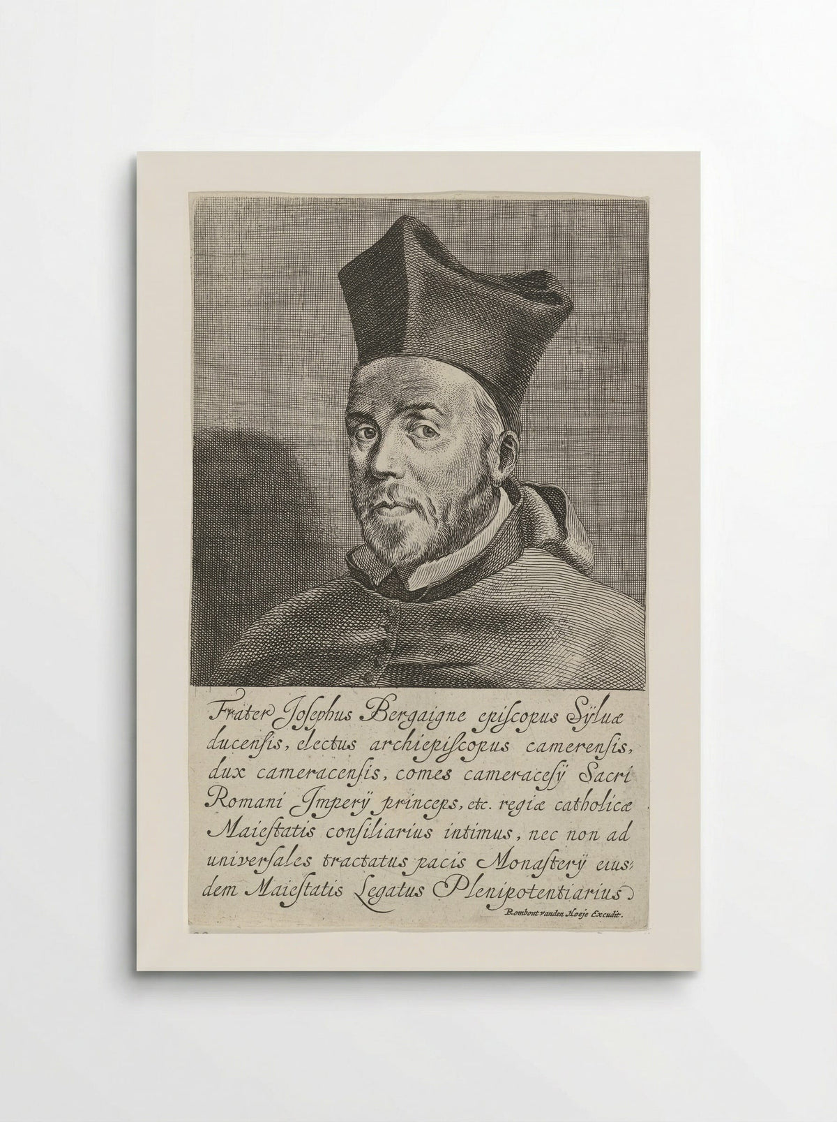 Portret van Joseph de Bergaigne - Pieter Nolpe - Poster