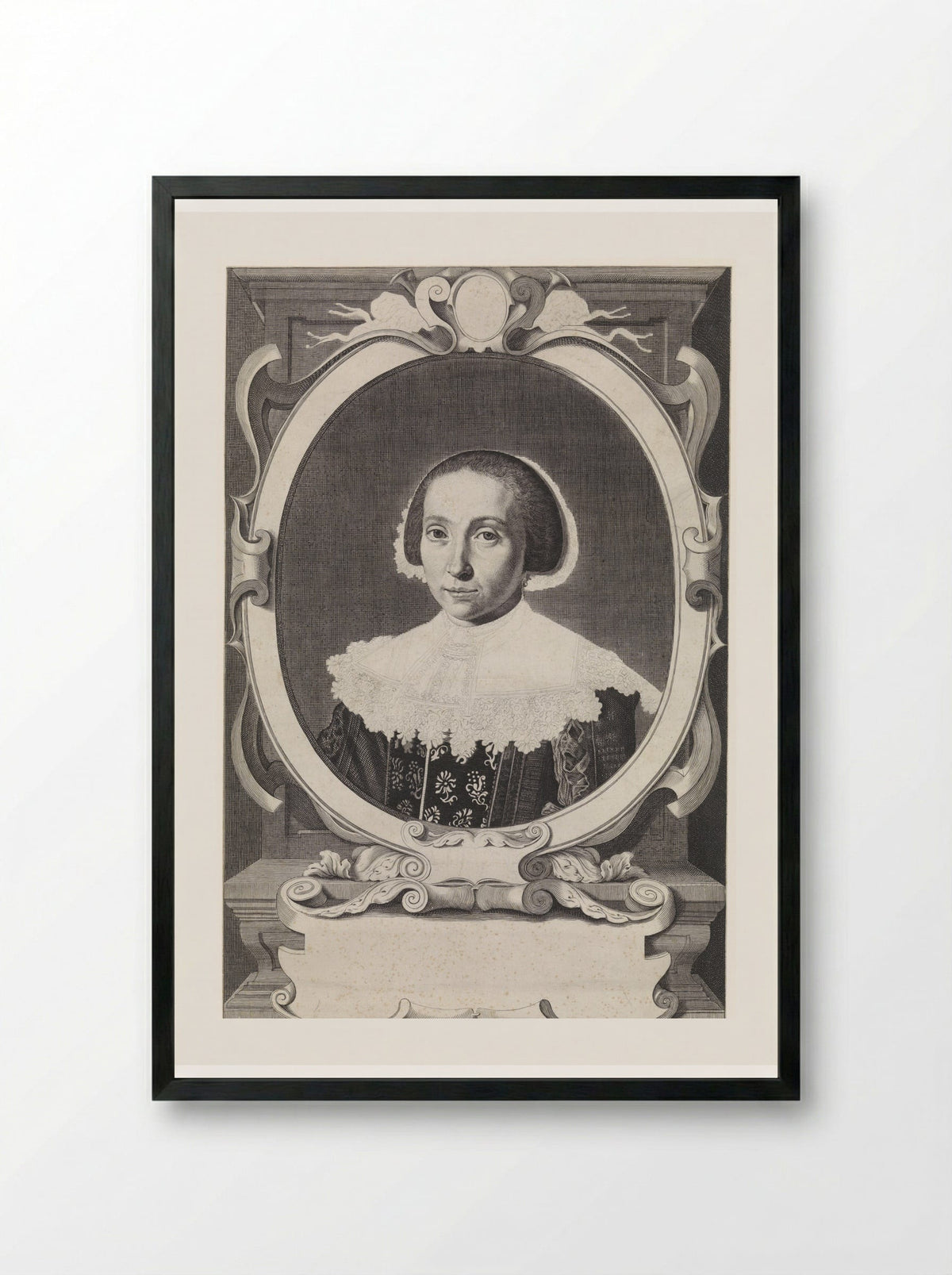 Portret van Judith Cotermans - Theodor Matham - Framed Print Black