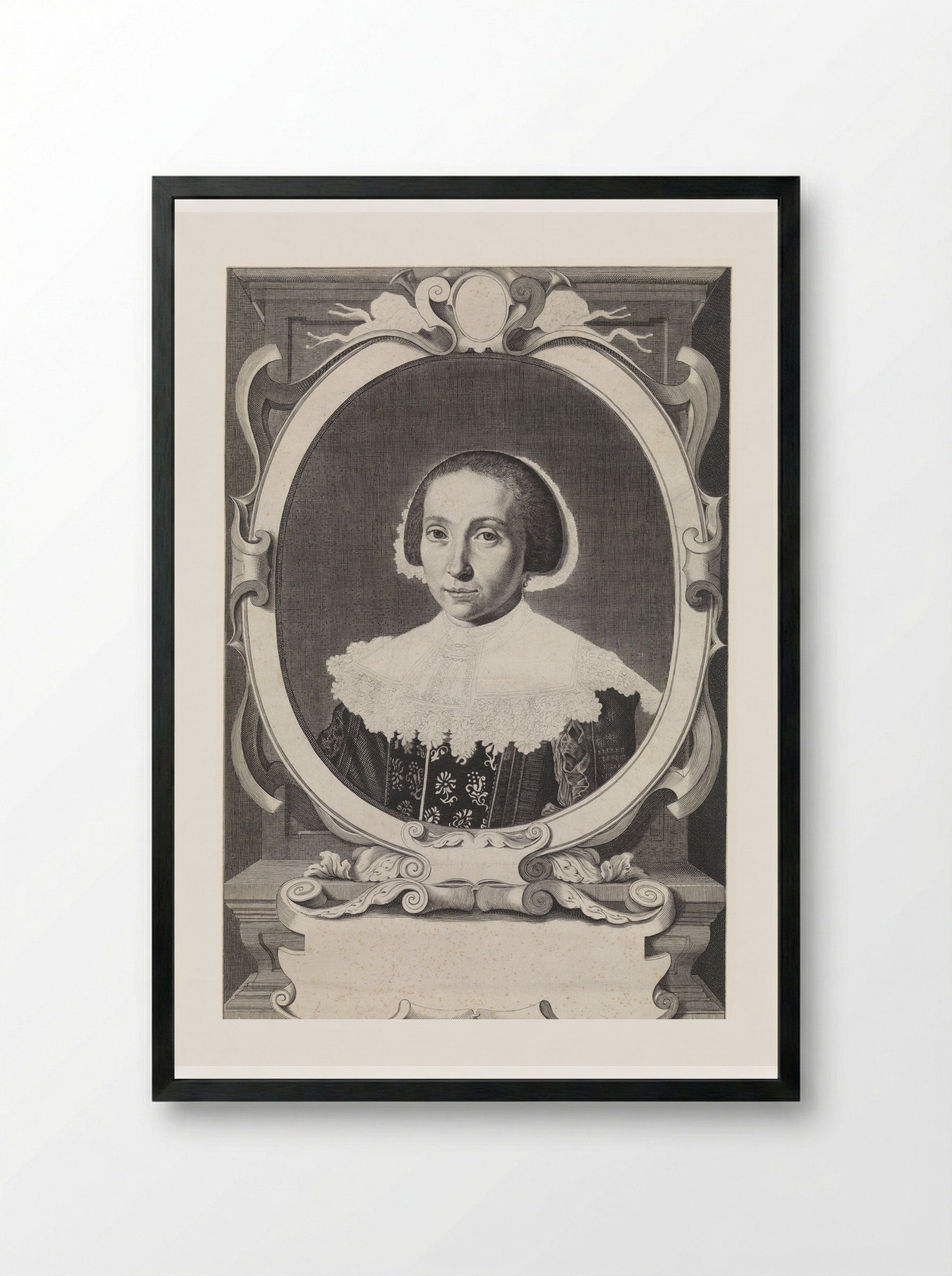 Portret van Judith Cotermans - Theodor Matham - Framed Print Black