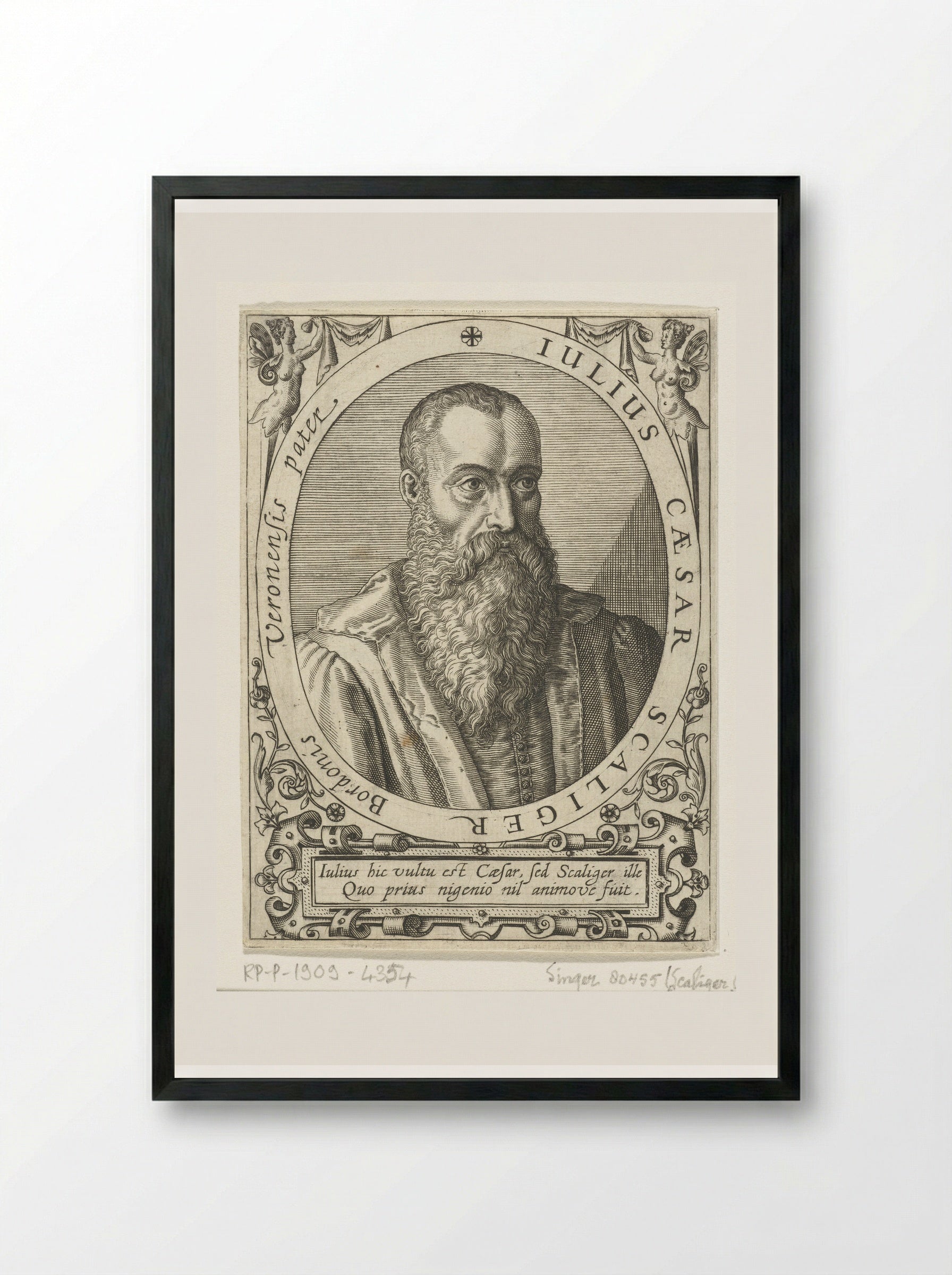Portret van Julius Caesar Scaliger - Johann Theodor de Bry - Framed Print Black