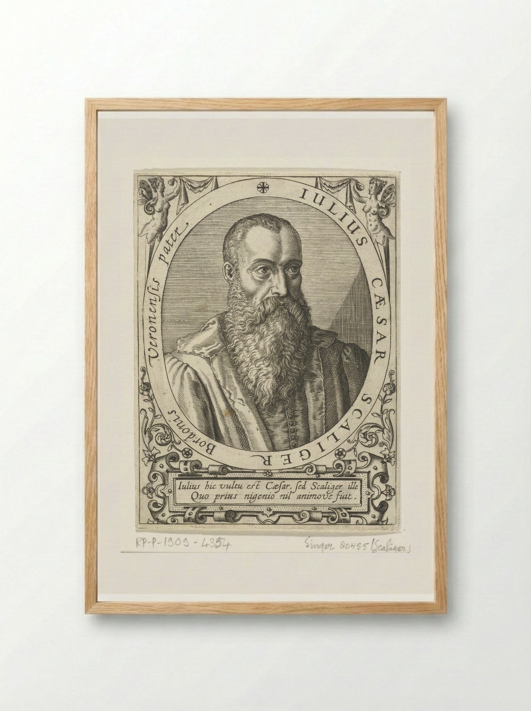 Portret van Julius Caesar Scaliger - Johann Theodor de Bry - Framed Print Wood