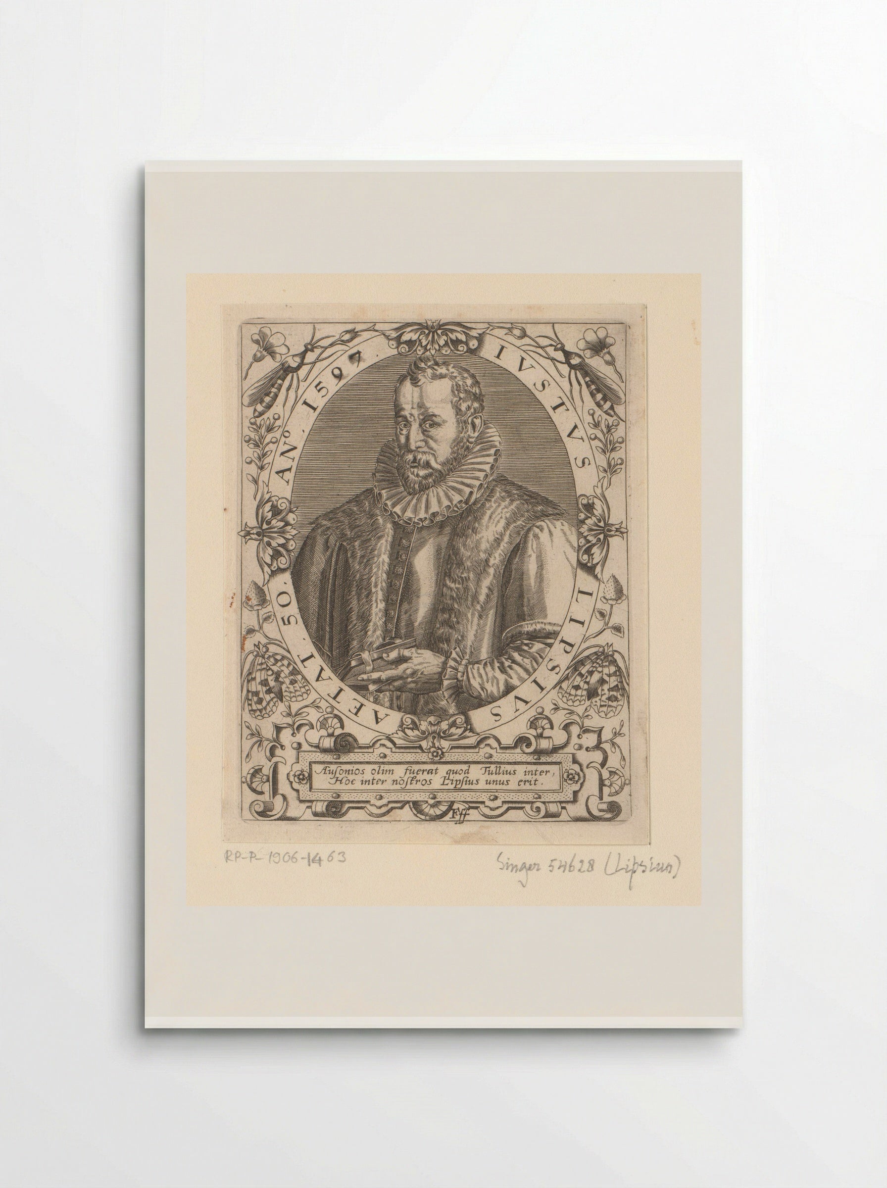 Portret van Justus Lipsius - Johann Theodor de Bry - Poster
