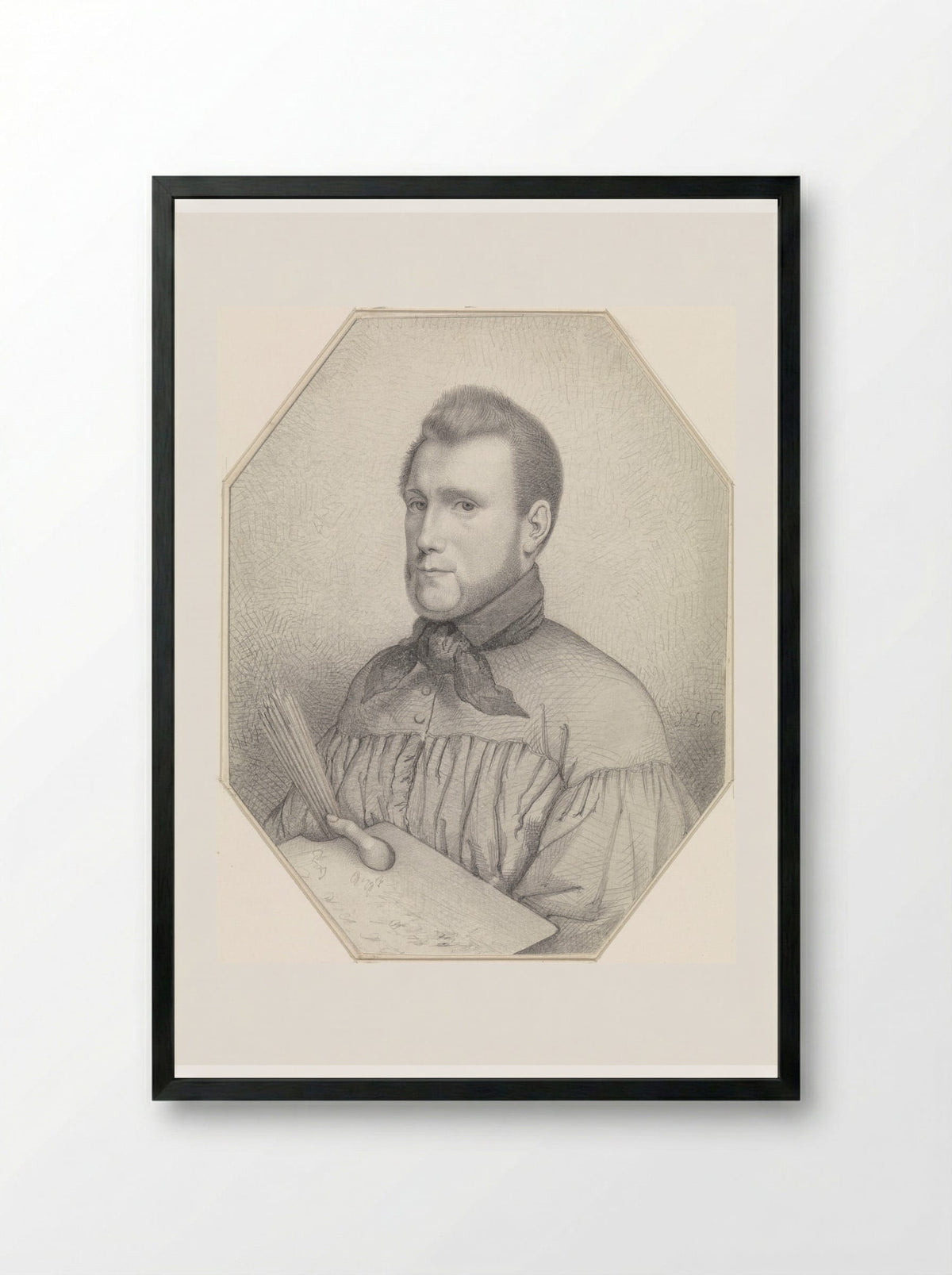 Portret van Koevoet Le Flamand - Jacobus Ludovicus Cornet - Framed Print Black