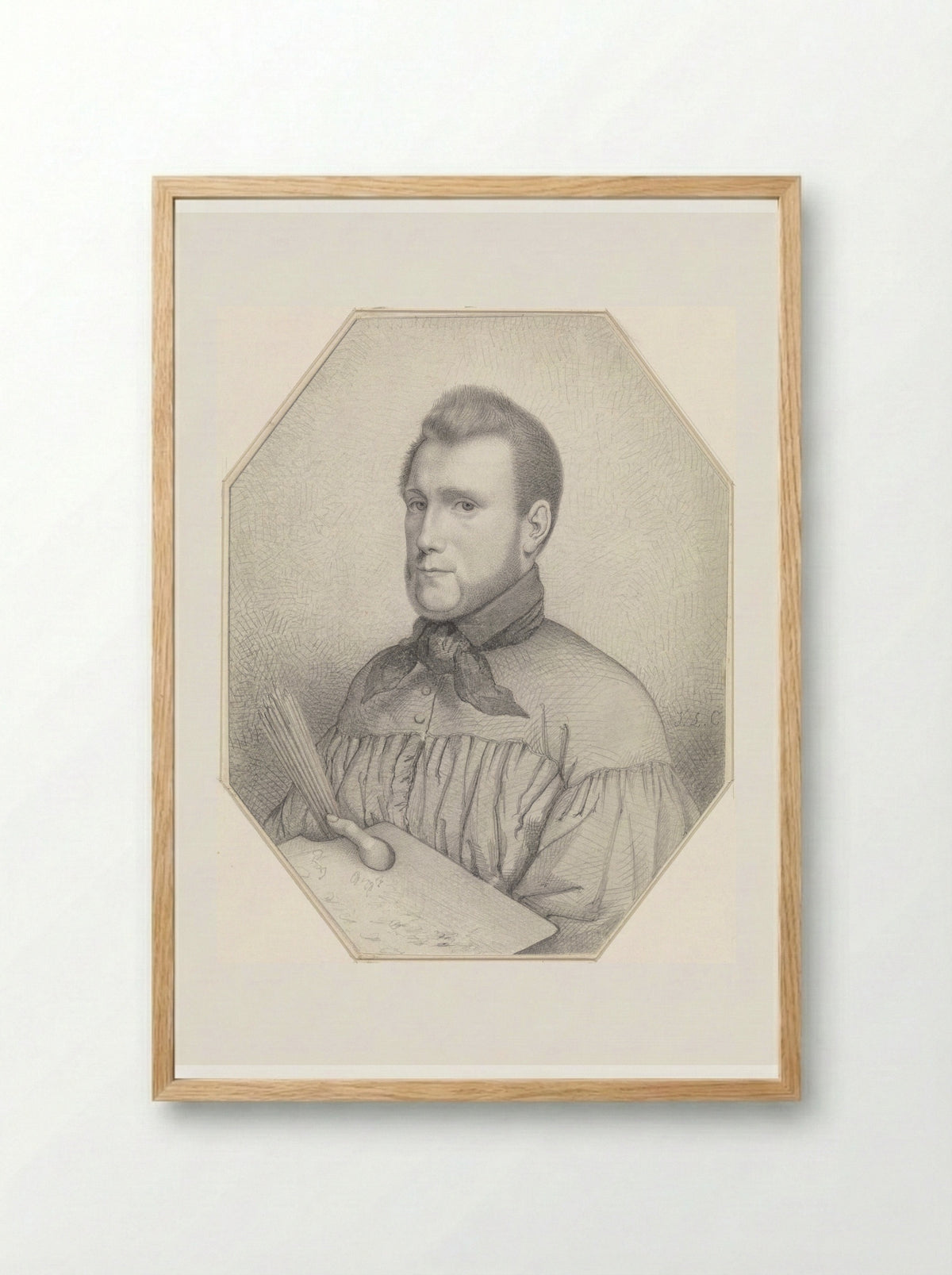 Portret van Koevoet Le Flamand - Jacobus Ludovicus Cornet - Framed Print Wood