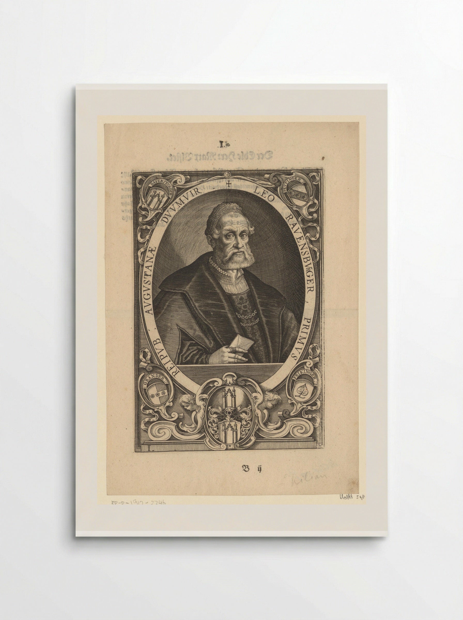 Portret van Leo Ravensburger - Lucas Kilian - Poster