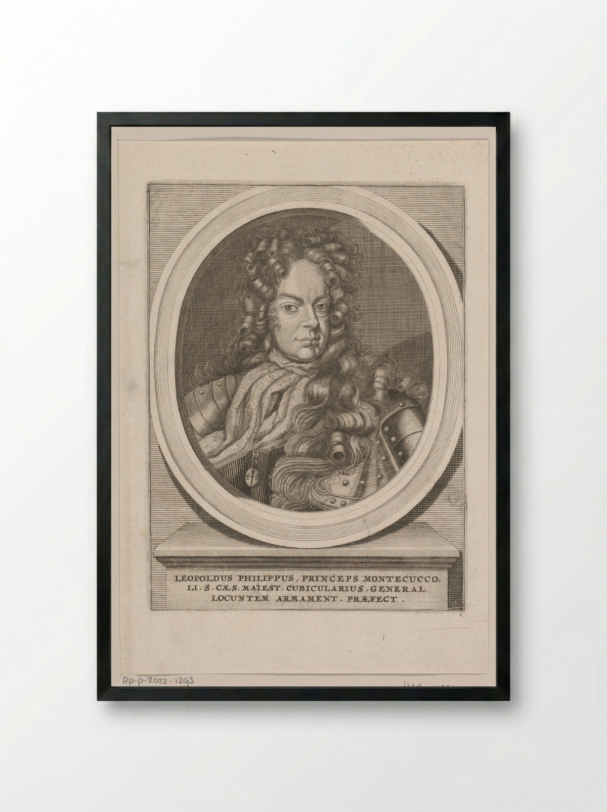 Portret van Leopold Philip Montecuccoli - Elias Nessenthaler - Framed Print Black
