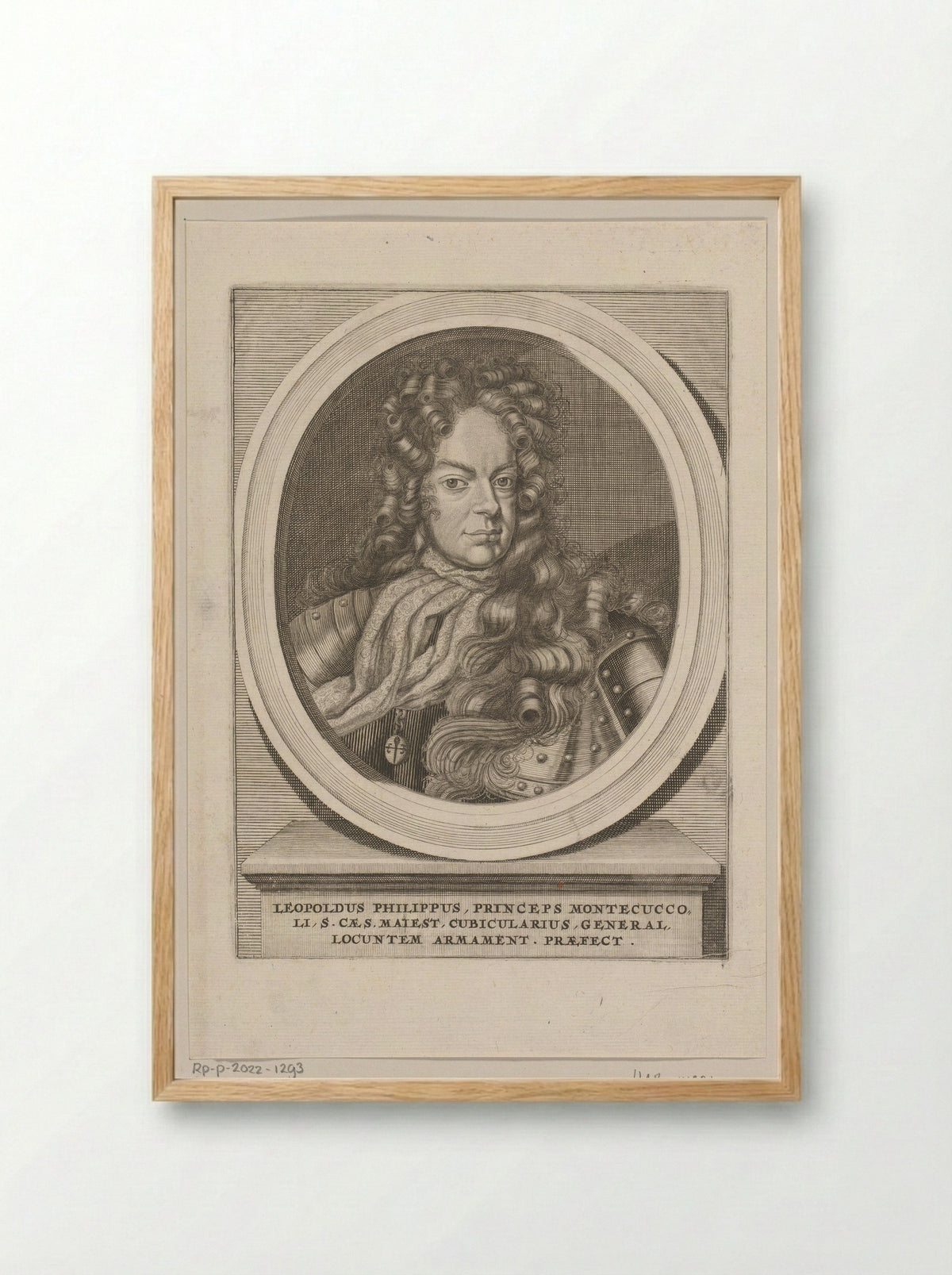Portret van Leopold Philip Montecuccoli - Elias Nessenthaler - Framed Print Wood