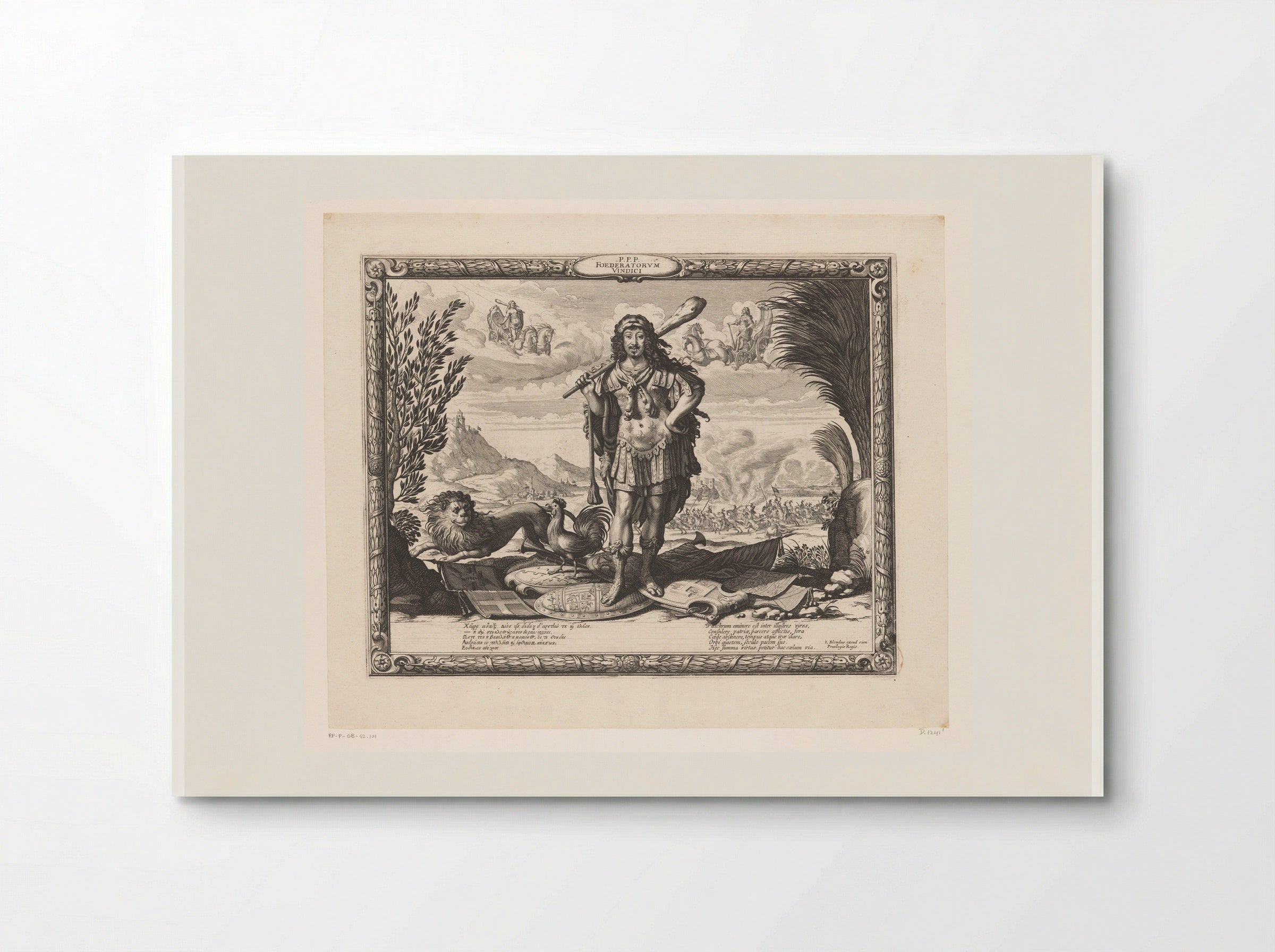 Portret van Lodewijk XIII als Hercules - Abraham Bosse - Poster