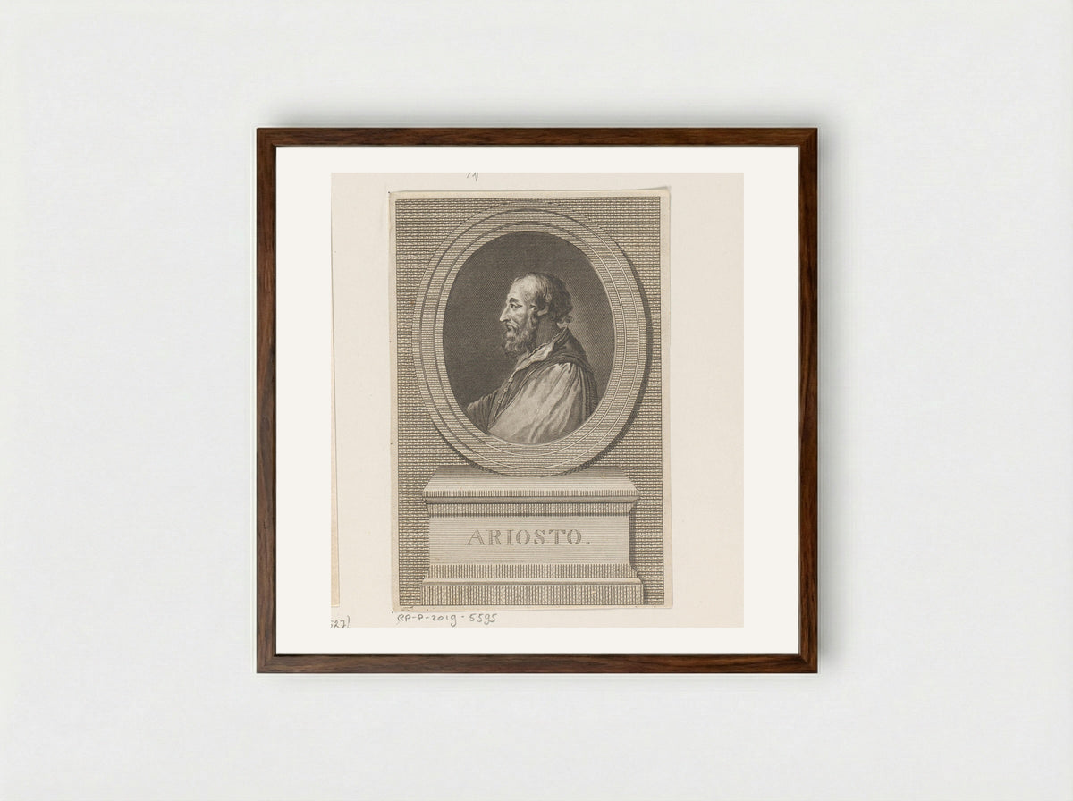 Portret van Ludovico Ariosto - Thomas Cook - Framed Print Dark Wood