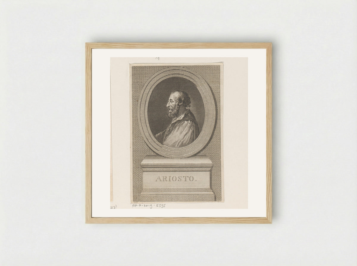 Portret van Ludovico Ariosto - Thomas Cook - Framed Print Wood