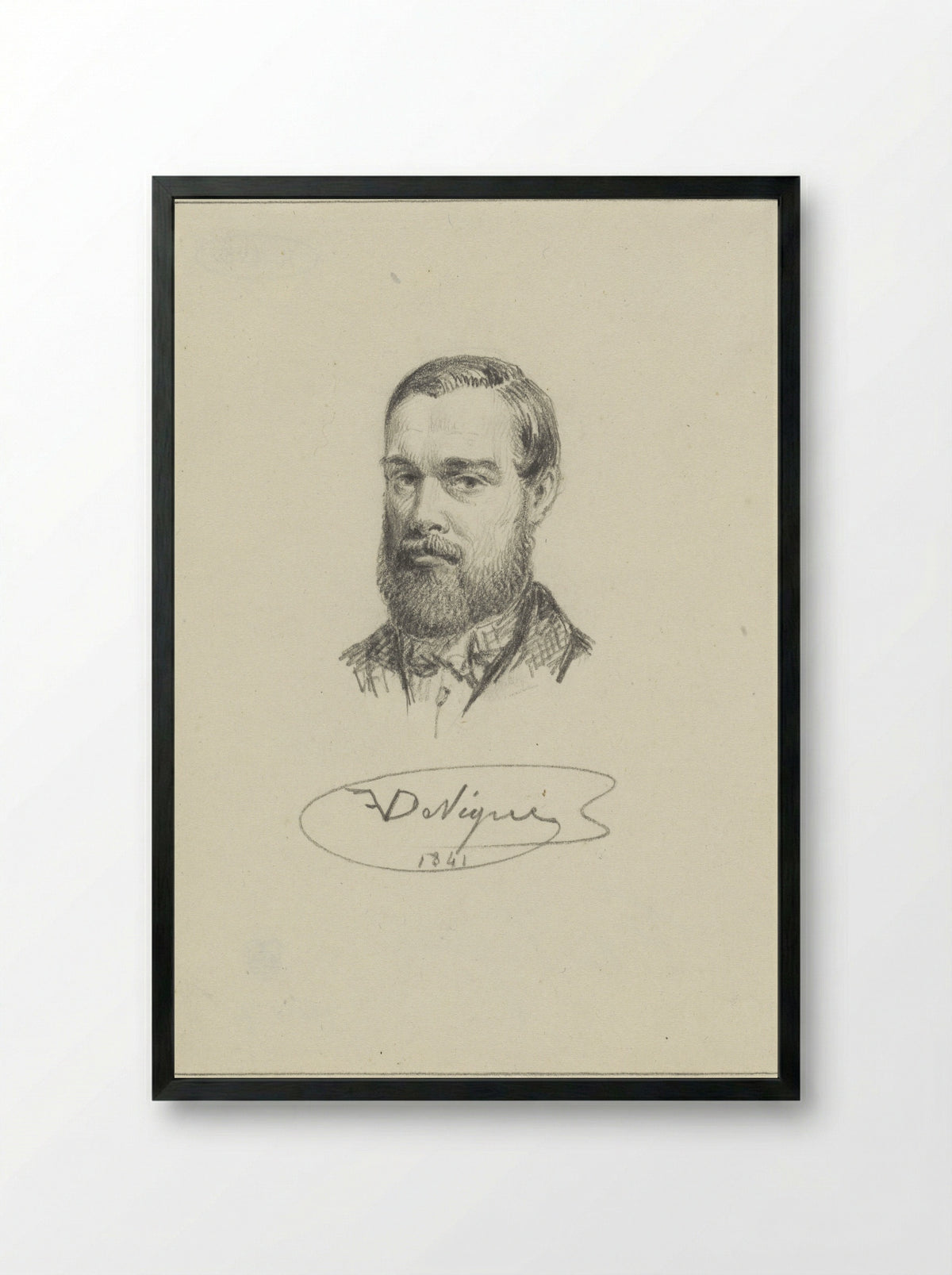 Portret van Ludovicus Roelandt - Félix De Vigne - Framed Print Black