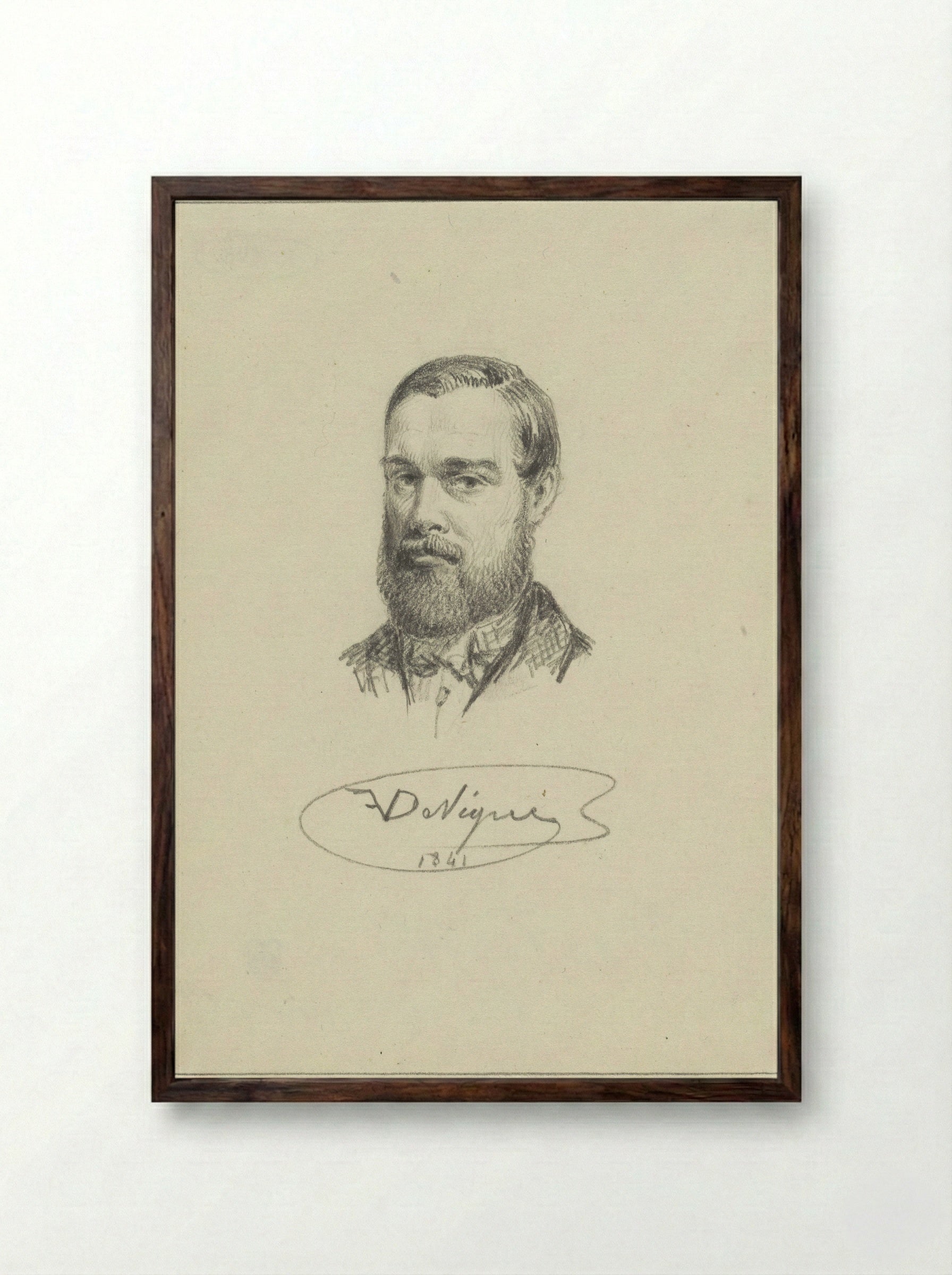 Portret van Ludovicus Roelandt - Félix De Vigne - Framed Print Dark Wood