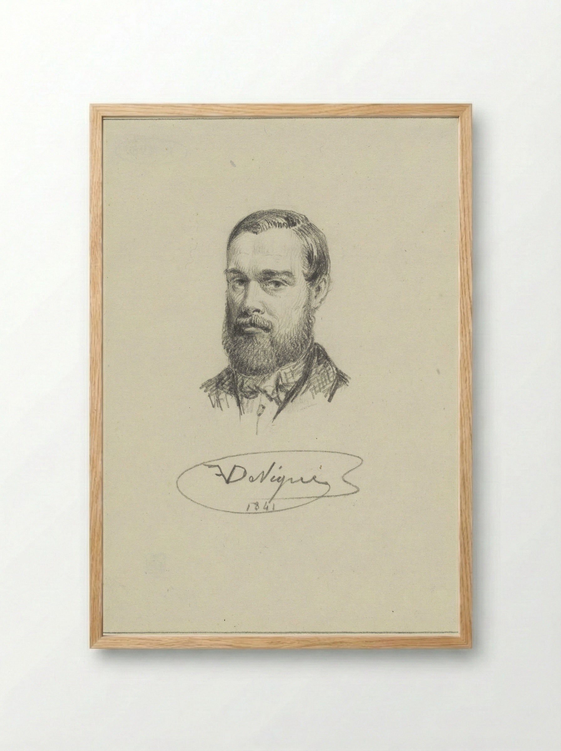 Portret van Ludovicus Roelandt - Félix De Vigne - Framed Print Wood