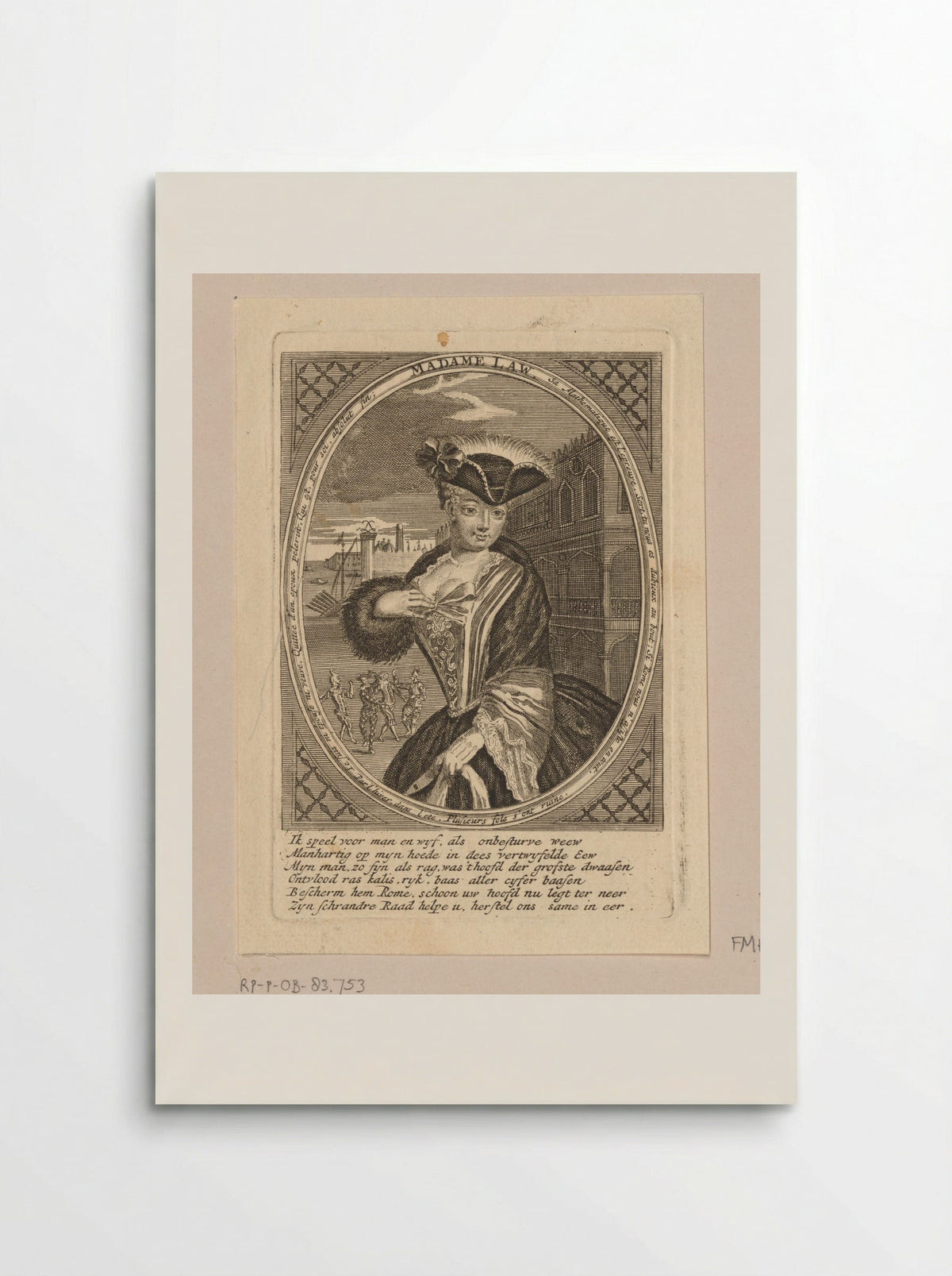 Portret van Madame Law - Claude Duflos - Poster