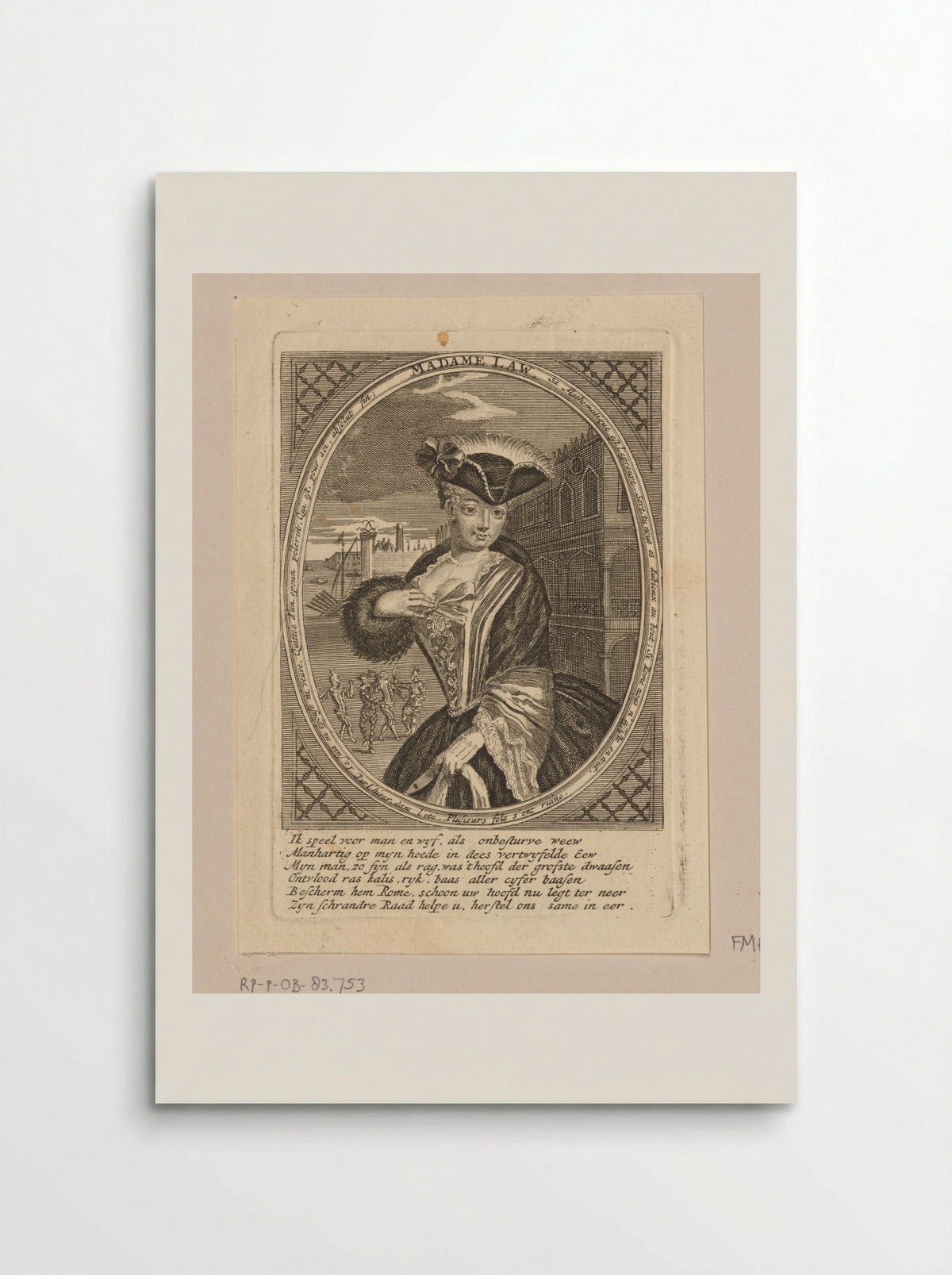 Portret van Madame Law - Claude Duflos - Poster