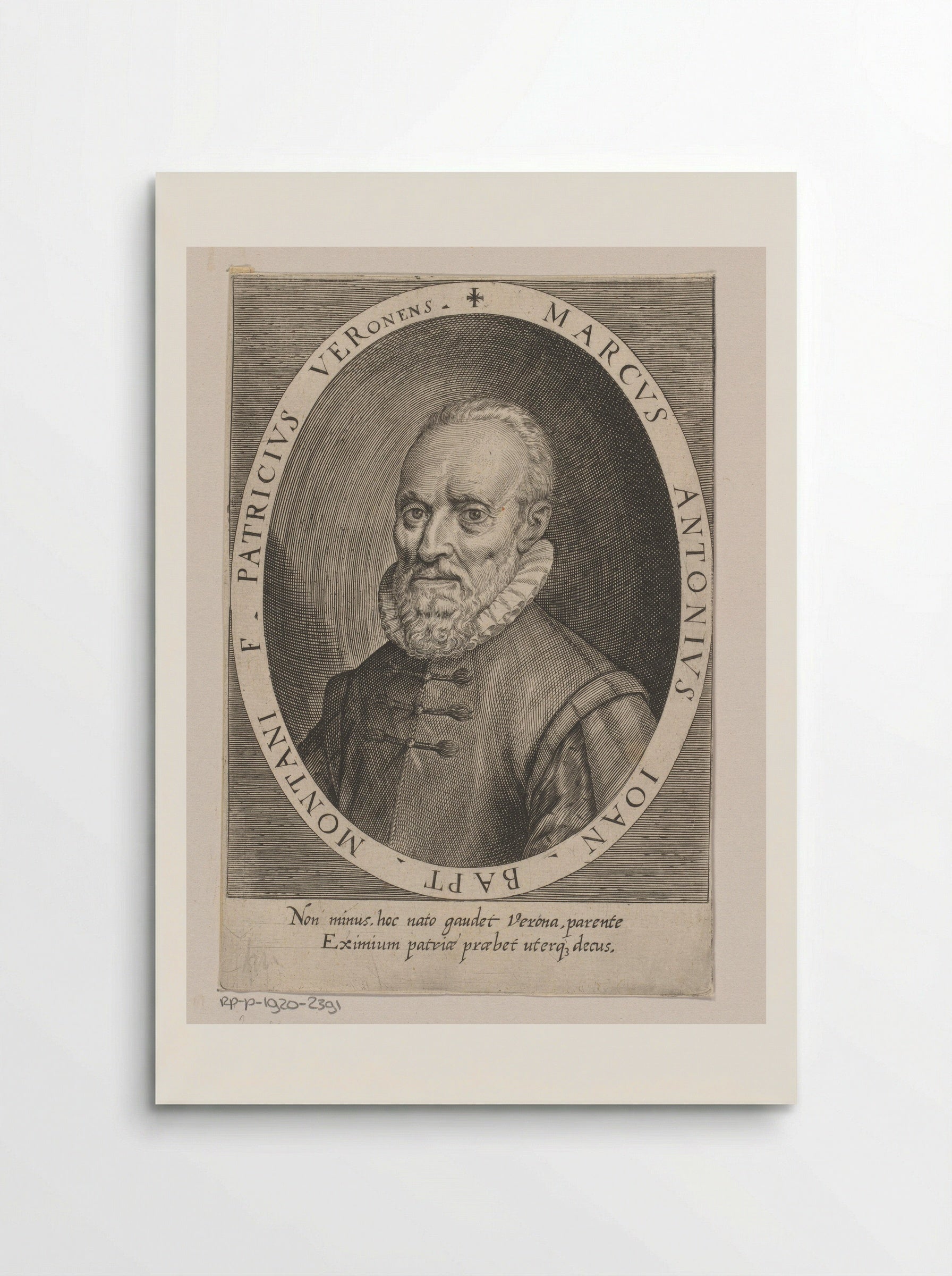 Portret van Marcus Antonius Montanus - Dominicus Custos - Poster