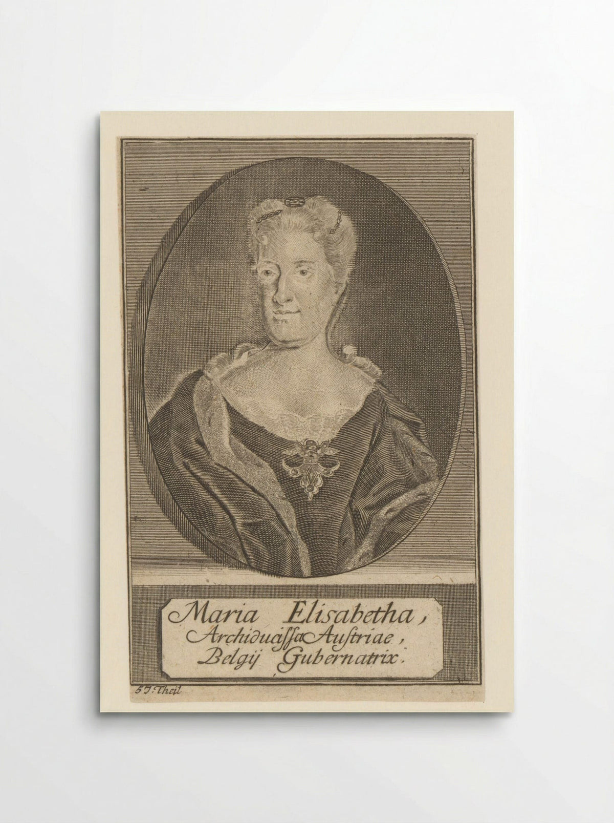 Portret van Maria Elisabeth, aartshertogin van Oostenrijk - Michael Rössler - Poster