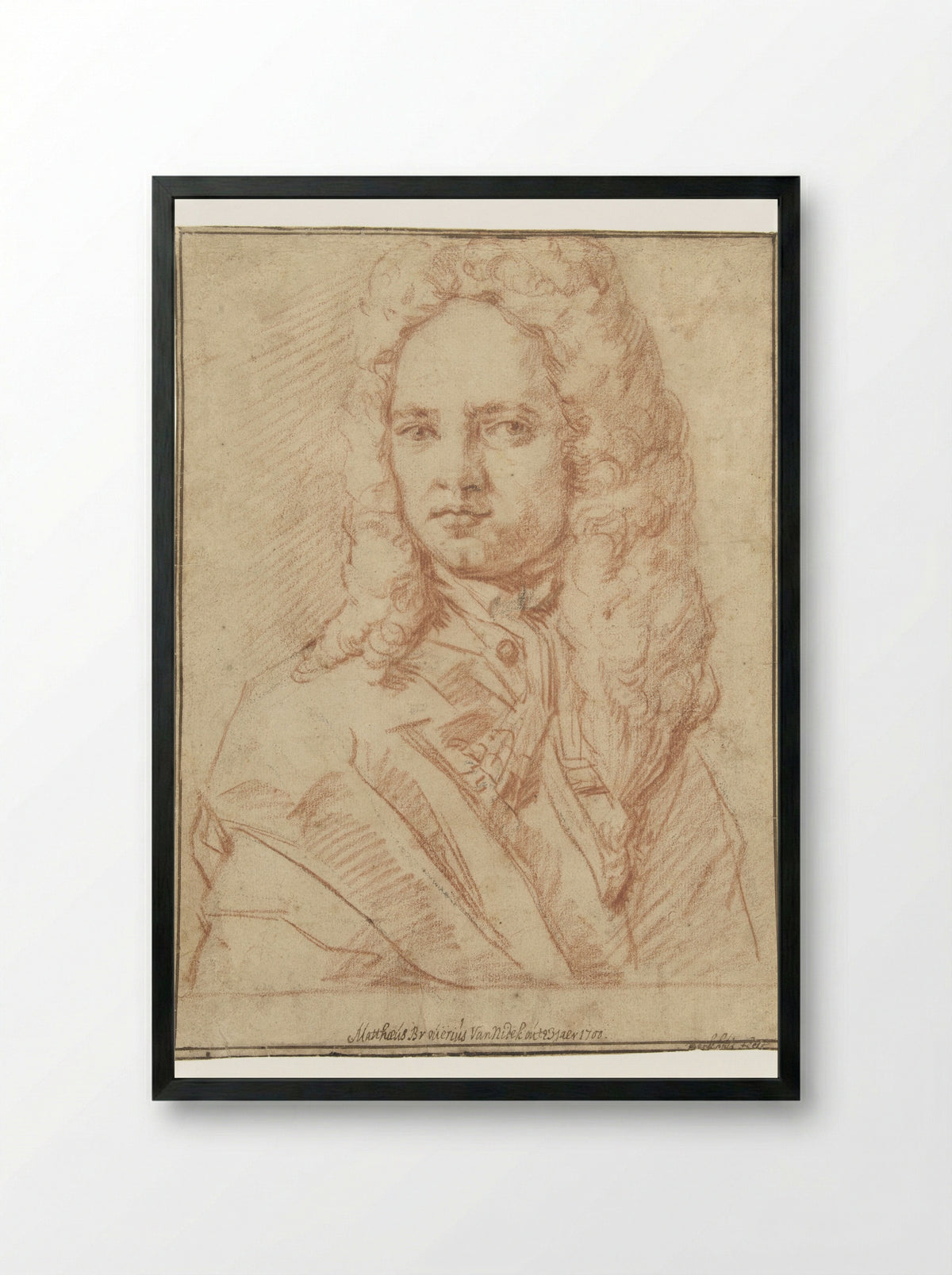 Portret van Mattheus Brouerius van Nidek - Frans Berkhuys - Framed Print Black
