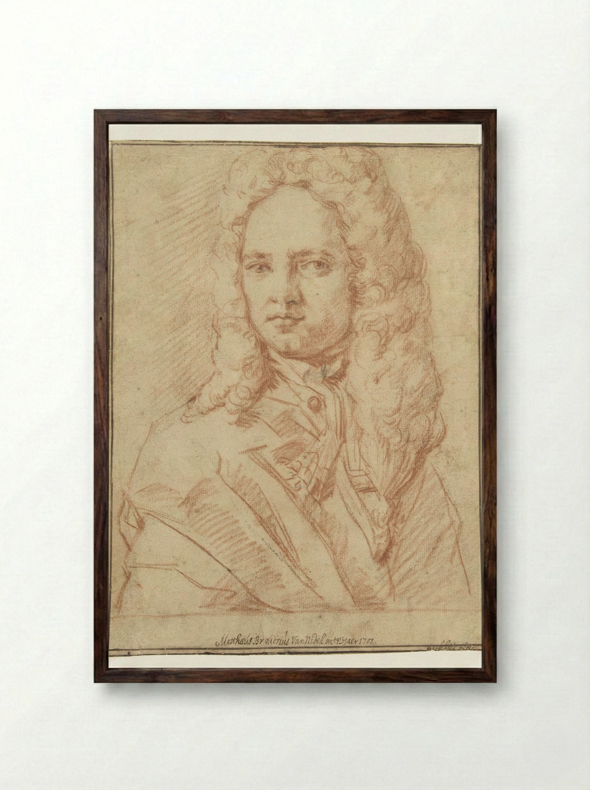 Portret van Mattheus Brouerius van Nidek - Frans Berkhuys - Framed Print Dark Wood