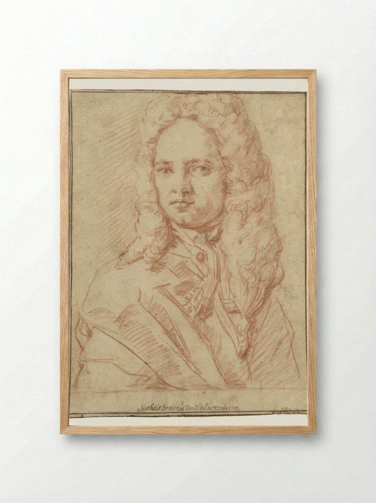 Portret van Mattheus Brouerius van Nidek - Frans Berkhuys - Framed Print Wood