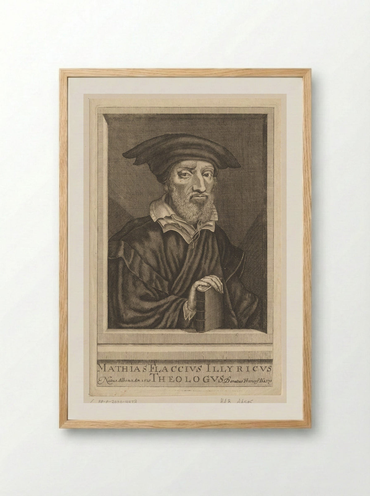 Portret van Matthias Flacius - Nicolaus Häublin - Framed Print Wood