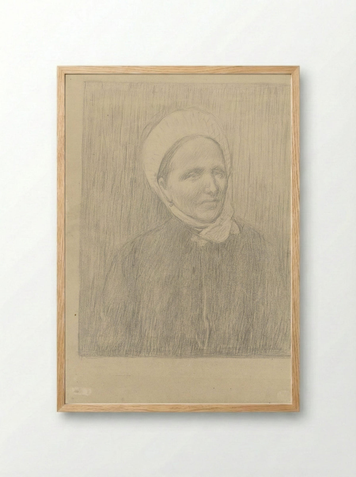 Portret van Mevrouw Annie Bonger-van der Linde - Charles Emmanuel Serret - Framed Print Wood