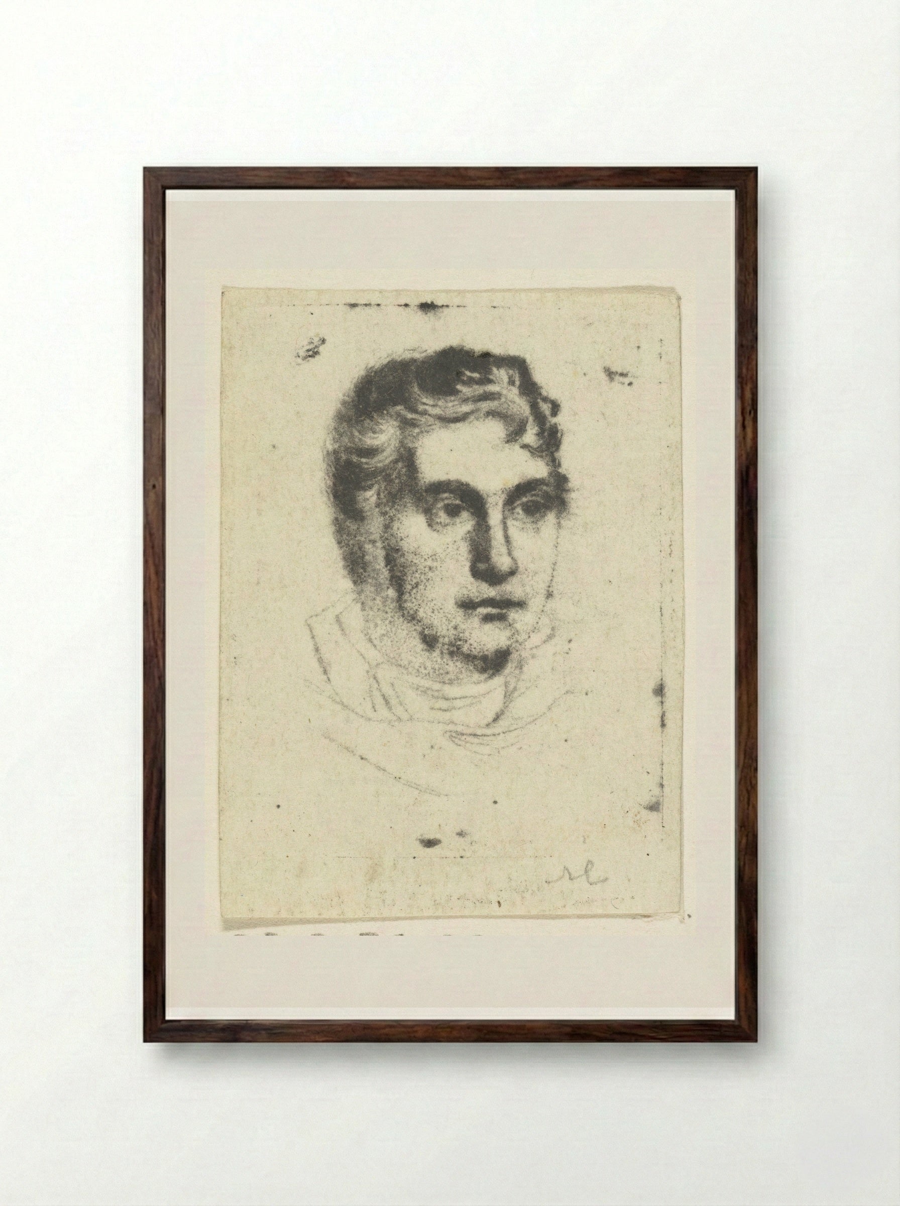 Portret van Mr. Jan Otto Bagelaar - Ernst Willem Jan Bagelaar - Framed Print Dark Wood