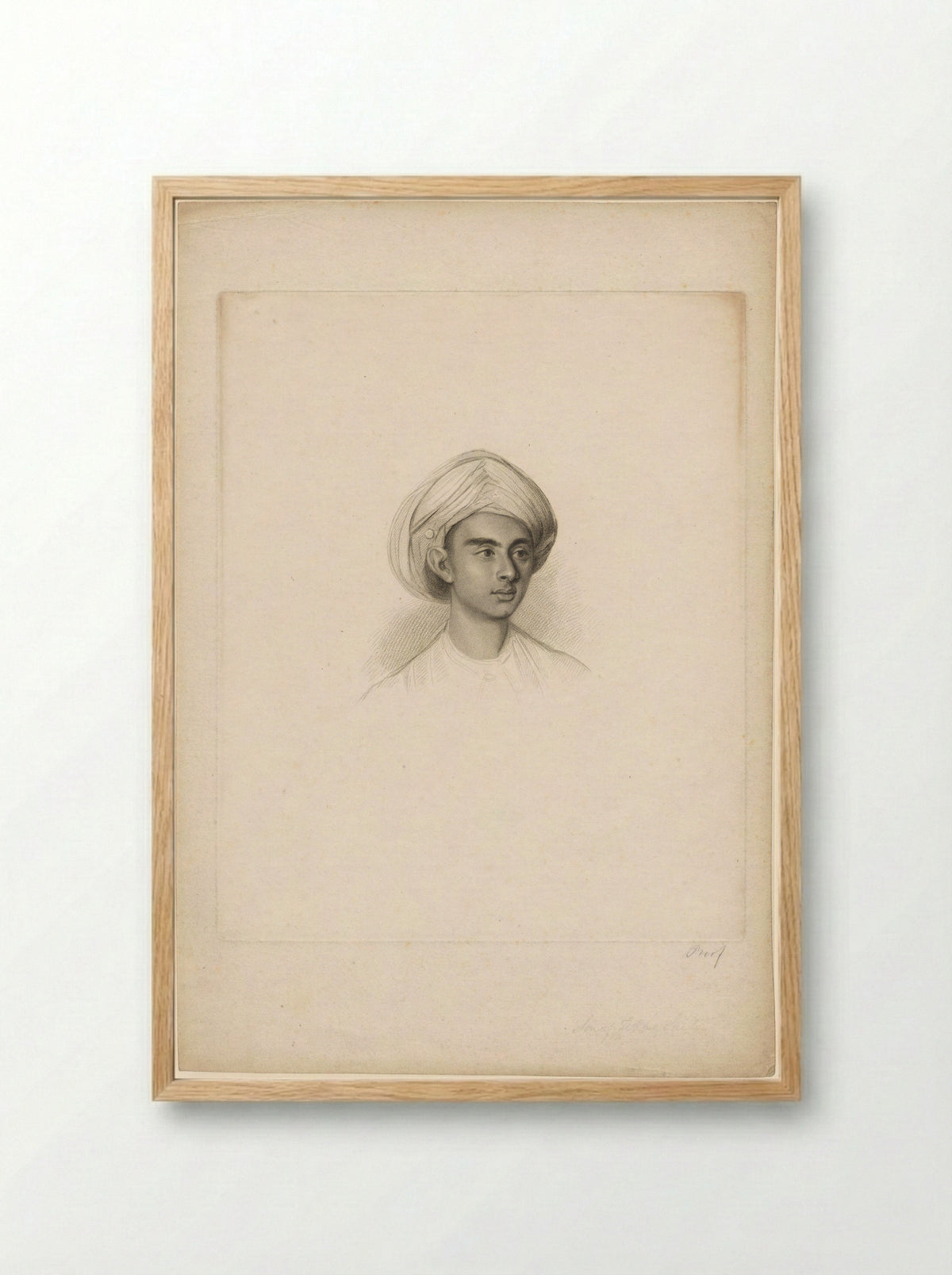 Portret van Mu'izz Ud-Din Sultan - Charles Picart - Framed Print Wood