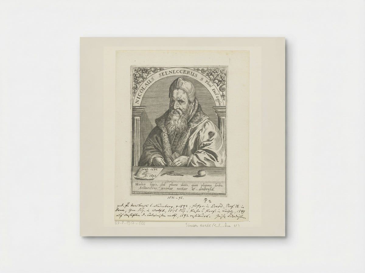 Portret van Nikolaus Selnecker - Johann Theodor de Bry - Poster