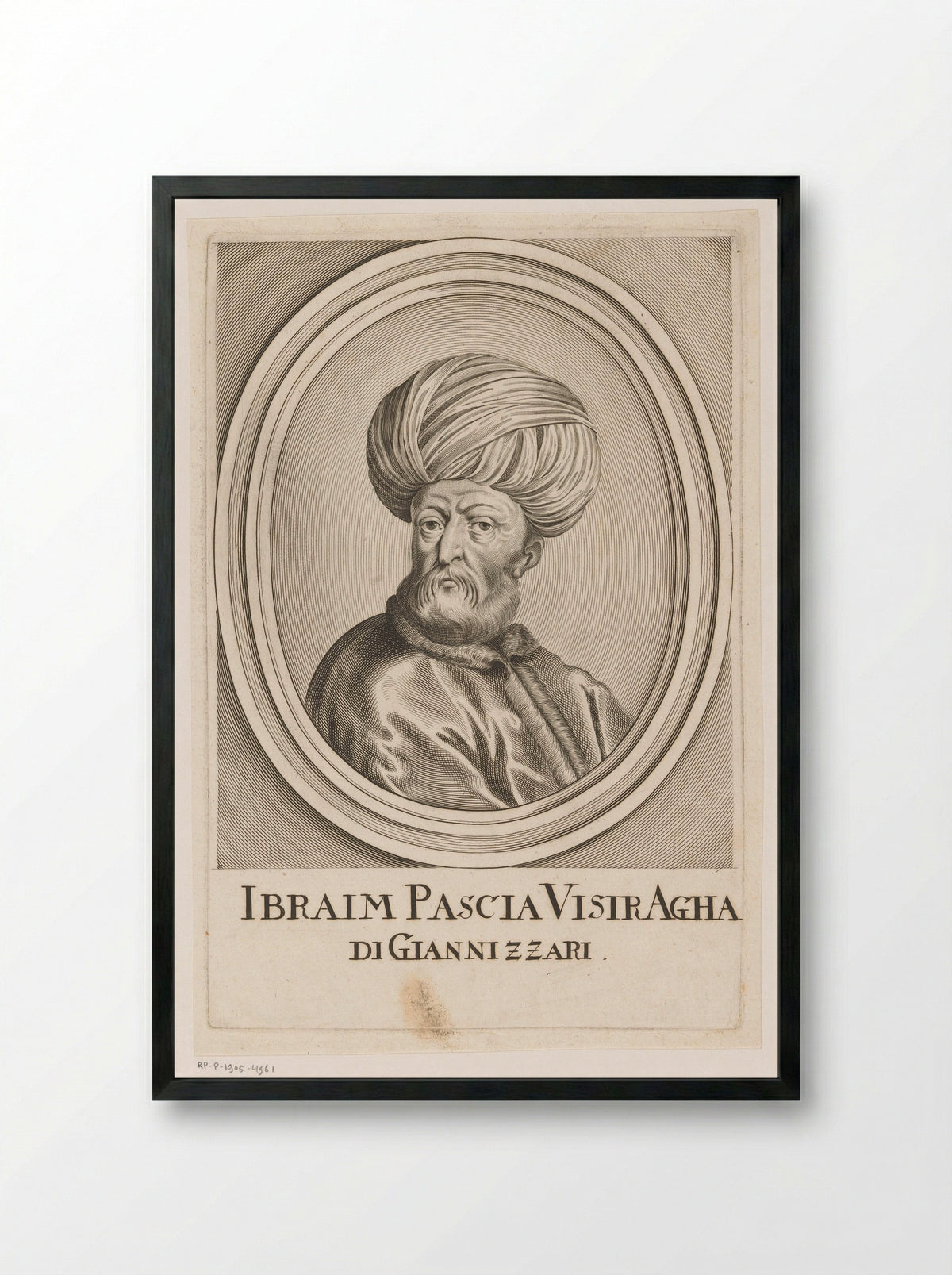 Portret van Pargalı Ibrahim Pasha - Johann Alexander Böner - Framed Print Black