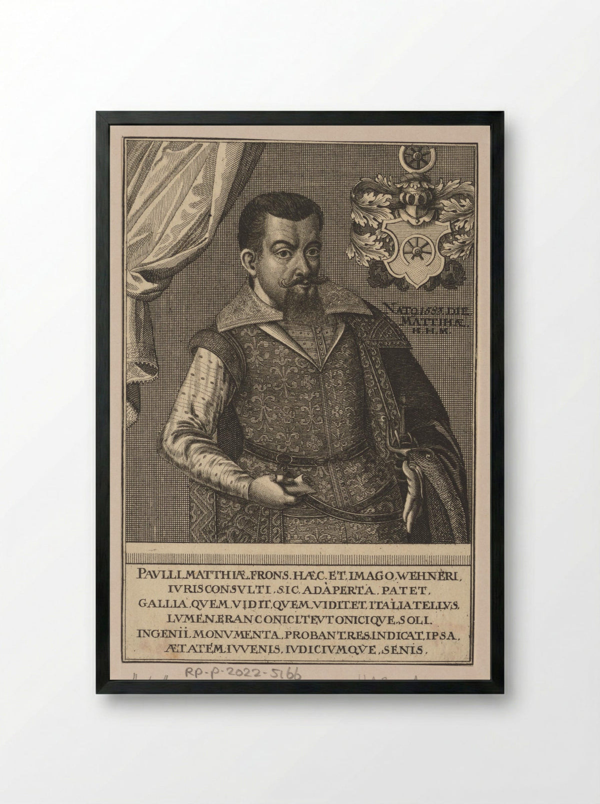 Portret van Paul Matthias Wehner - Michael Rössler - Framed Print Black