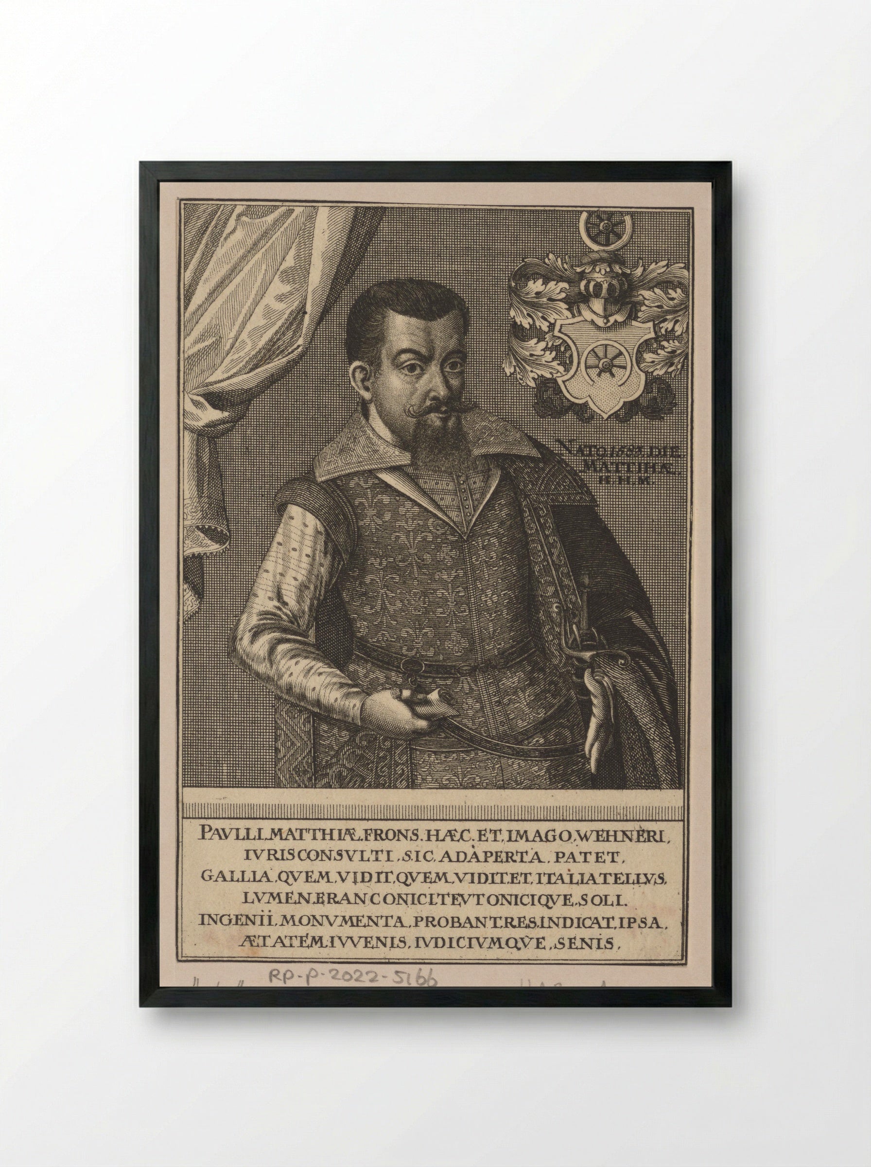Portret van Paul Matthias Wehner - Michael Rössler - Framed Print Black