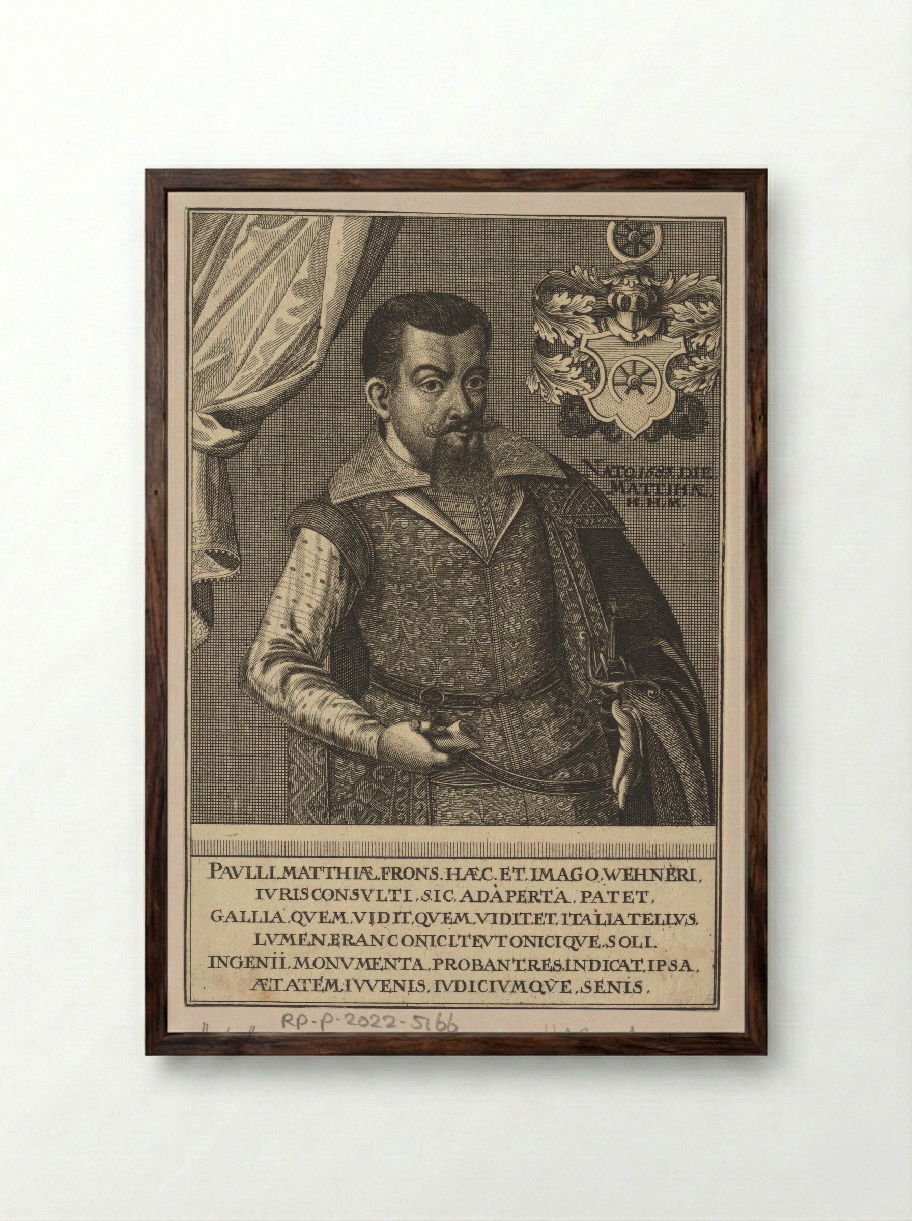 Portret van Paul Matthias Wehner - Michael Rössler - Framed Print Dark Wood