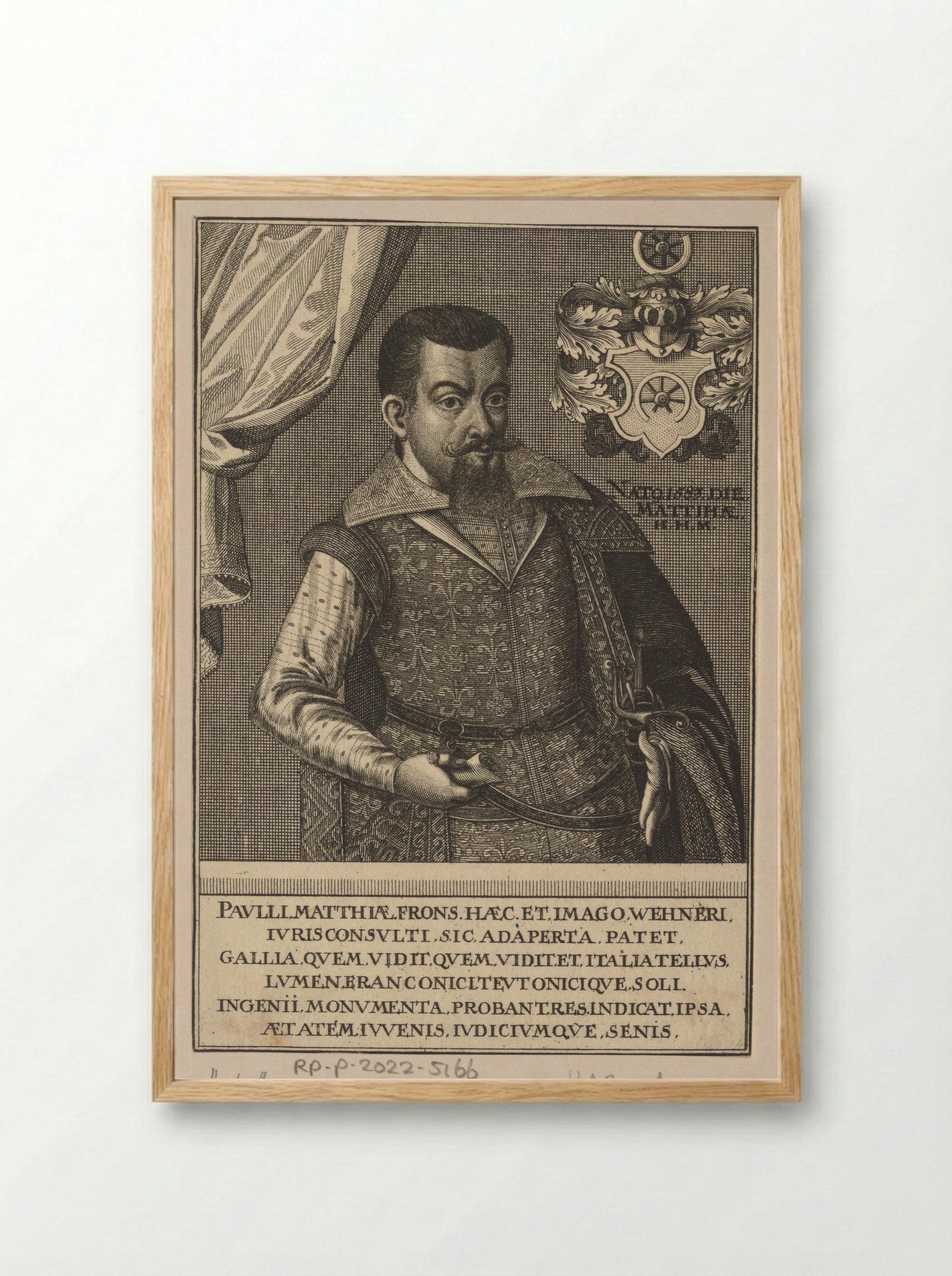 Portret van Paul Matthias Wehner - Michael Rössler - Framed Print Wood