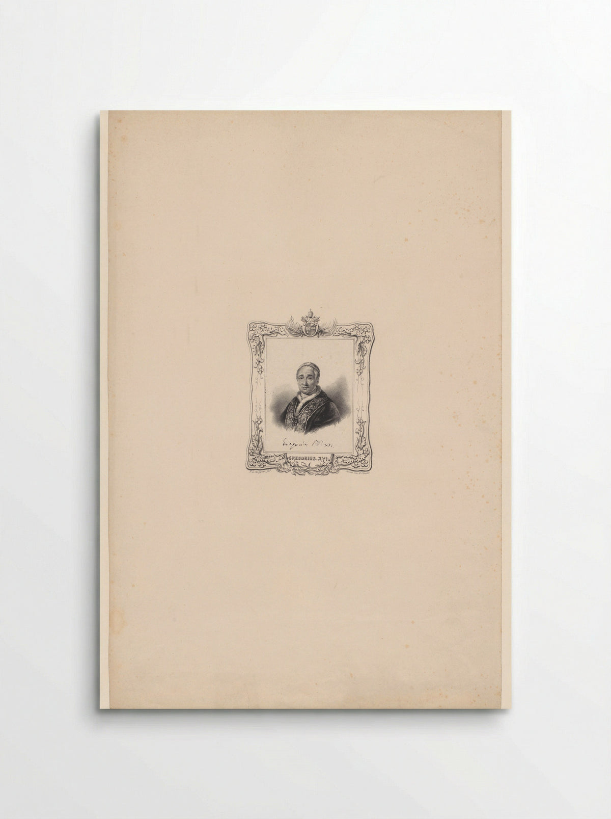 Portret van Paus Gregorius XVI - Hilmar Johannes Backer - Poster